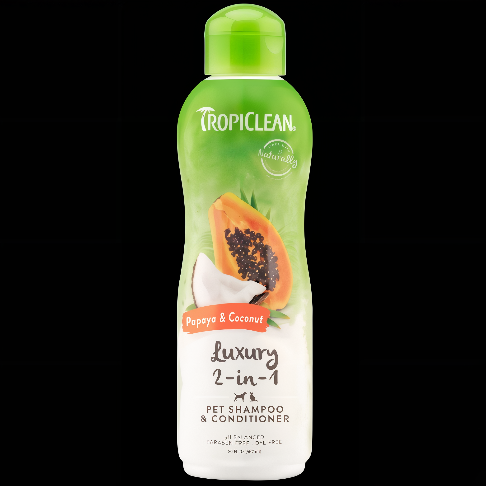 TropiClean Papaya & Coconut Luxury 2-in-1 Shampoo and Conditioner for Pets