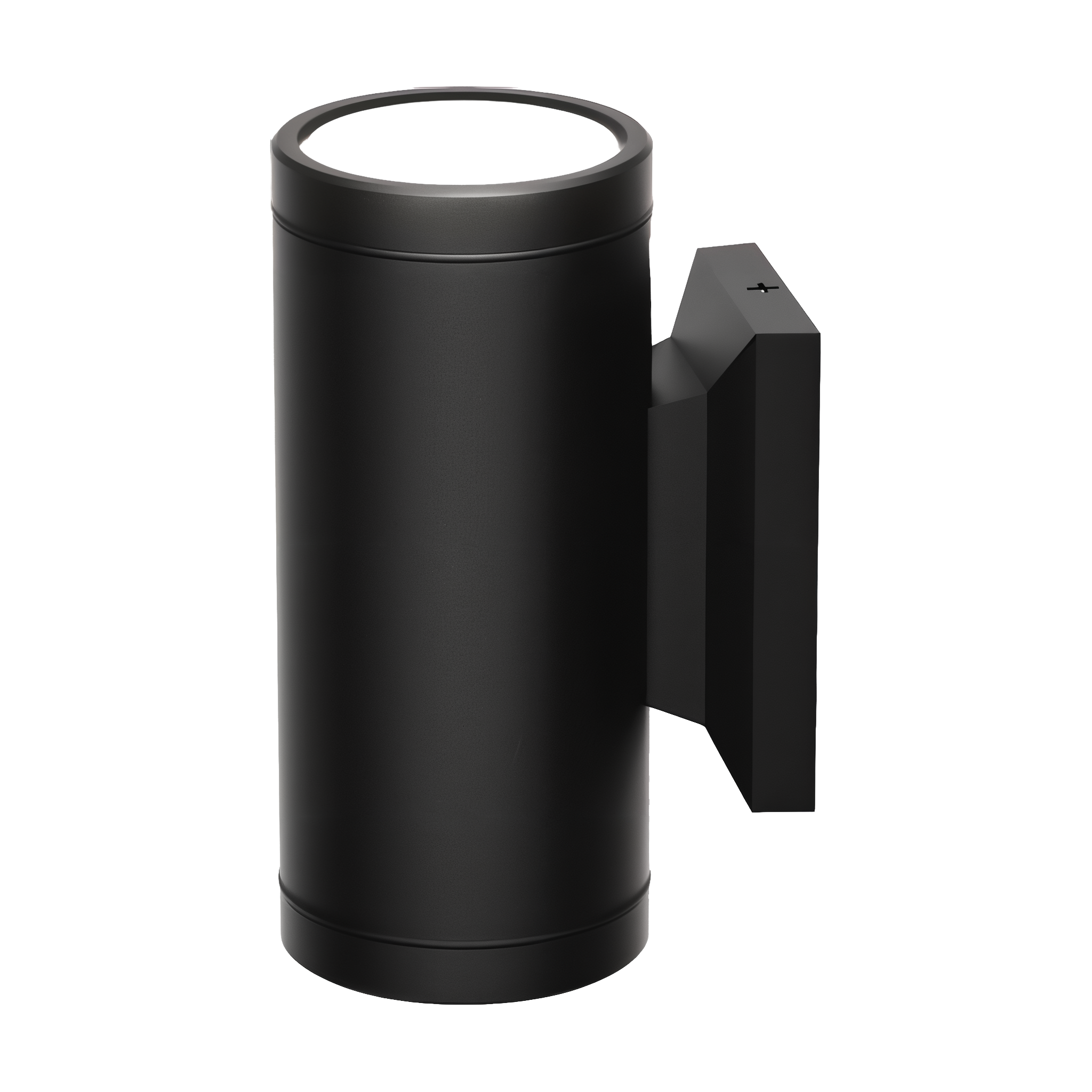 Tru-Scapes Dual Lamp Sconce Light TSS-AS201 — Black powder-coat aluminum, RGBCW tunable LED dual up/down lamp, studio view #Black#Tunable