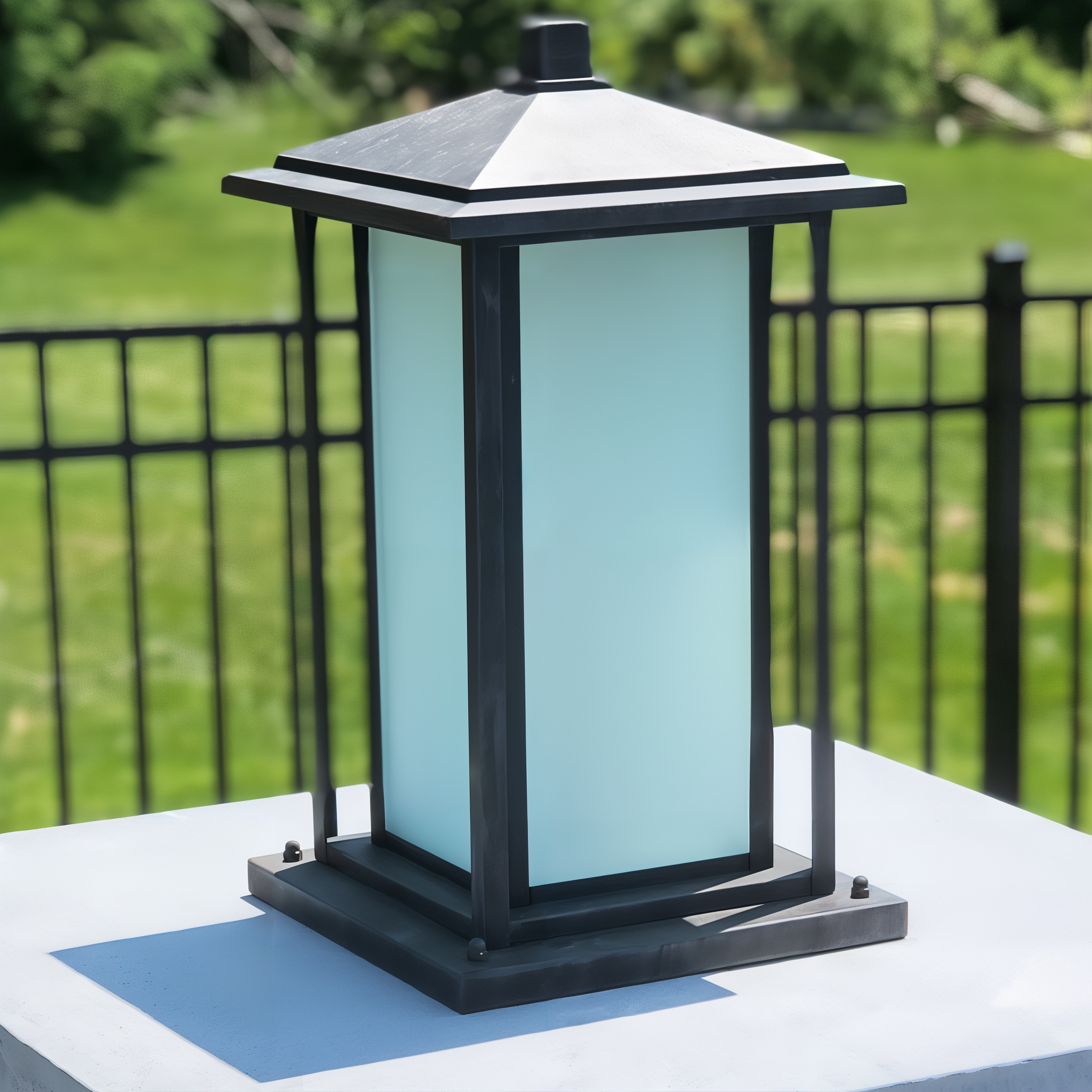 Tru-Scapes Noble Pillar Light TS-PL102 — entry column accent lighting application