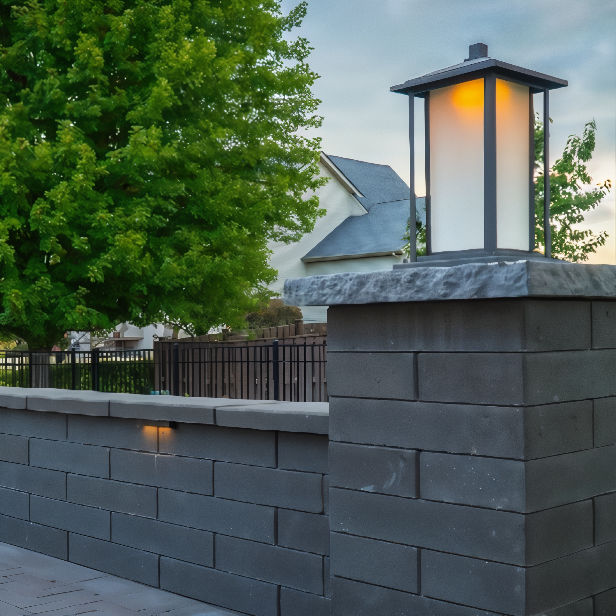 Tru-Scapes Noble Pillar Light TS-PL102 — column-cap landscape lighting application