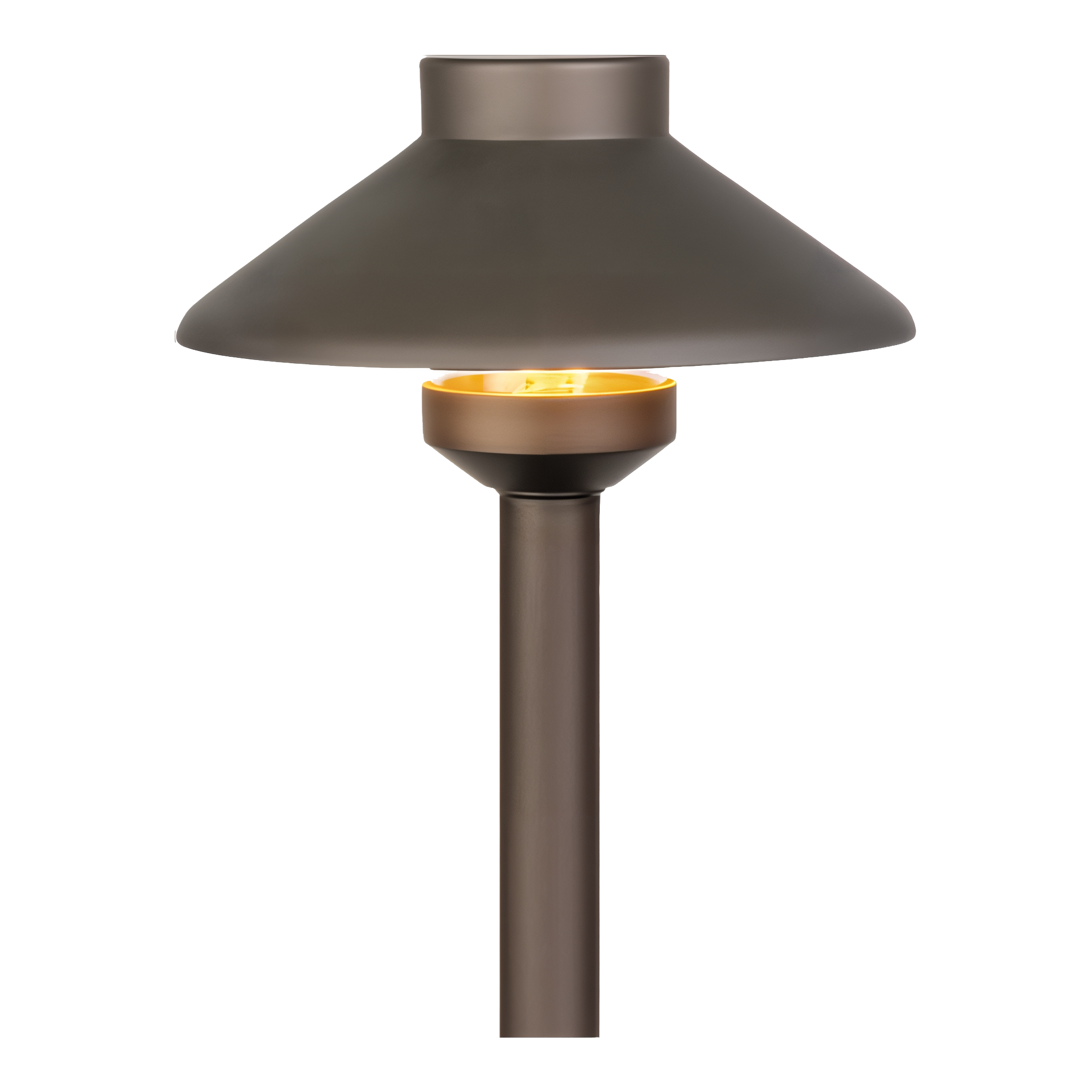 Tru-Scapes Traditional Path Light TS-B301 — Antique Brushed Bronze solid brass, G4 LED 2700K warm white, studio view #Bronze#2700K
