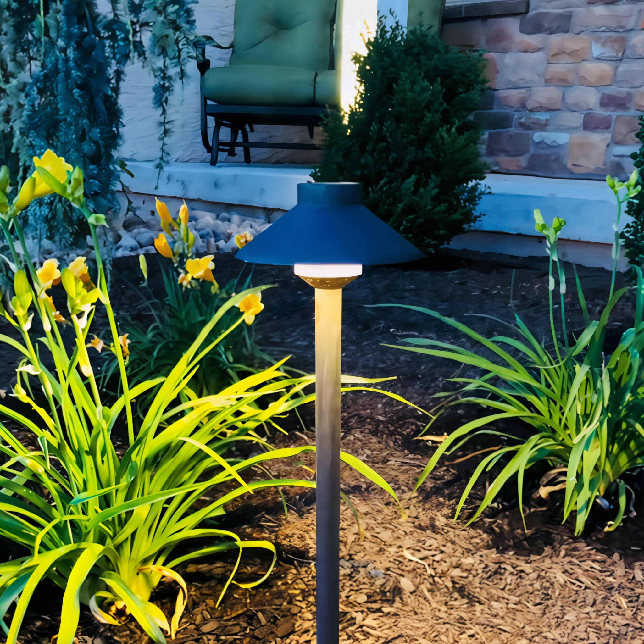 Tru-Scapes Traditional Path Light TS-B301 — landscape installation detail