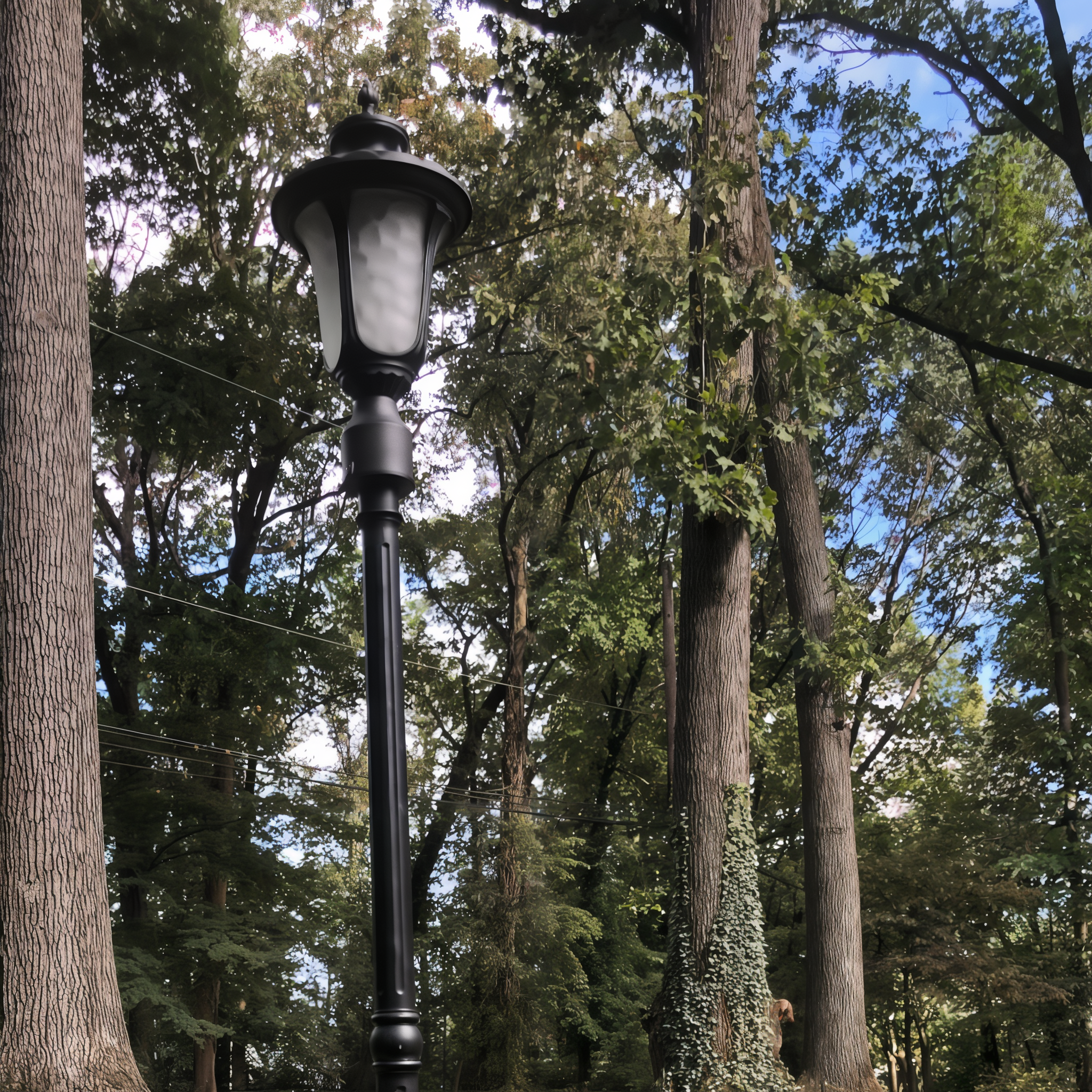 Tru-Scapes Traditional Pillar Light TS-PL100 — column-cap landscape lighting application