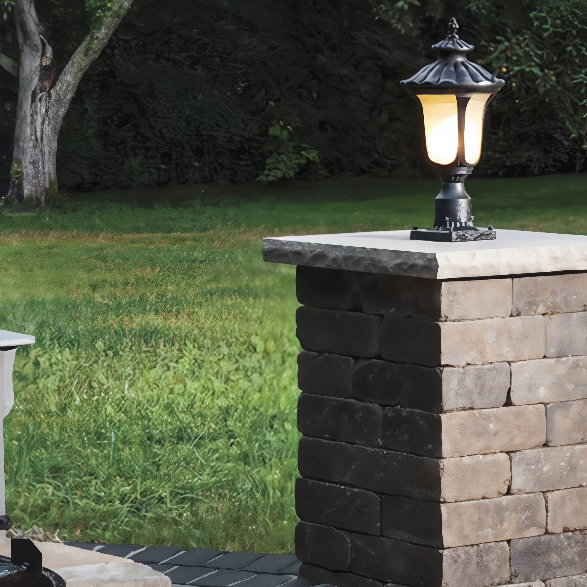 Tru-Scapes Traditional Pillar Light TS-PL100 — entry column accent lighting