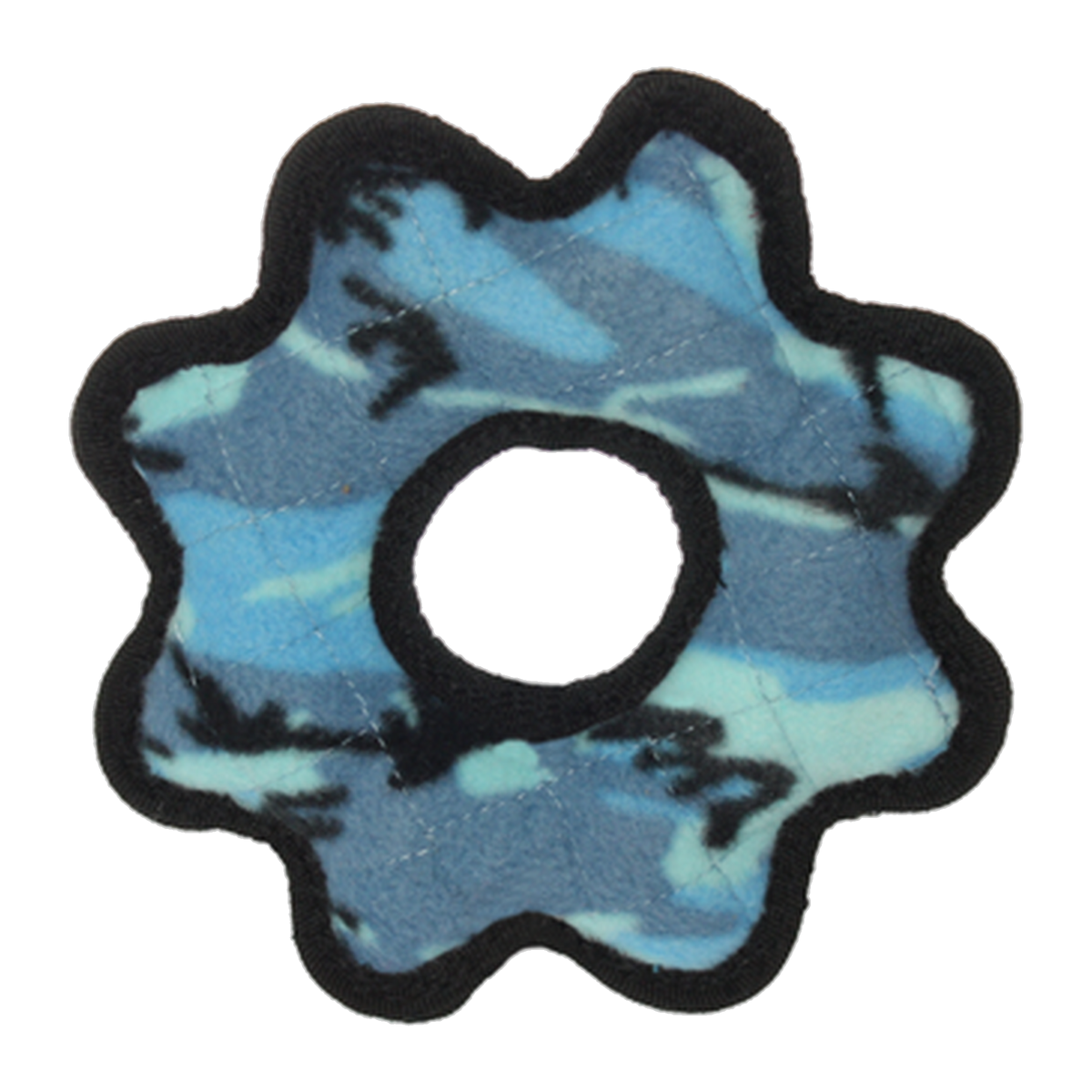 Tuffy Gear Ring Dog Toy Camo Blue Medium back view