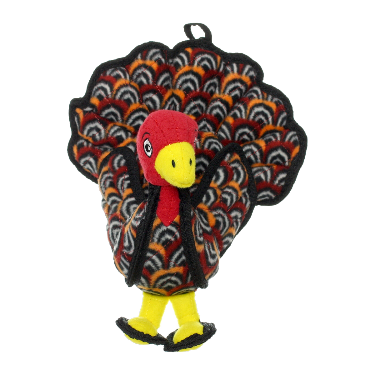 Tuffy Jr Barnyard Turkey Dog Toy front view #Medium/Large