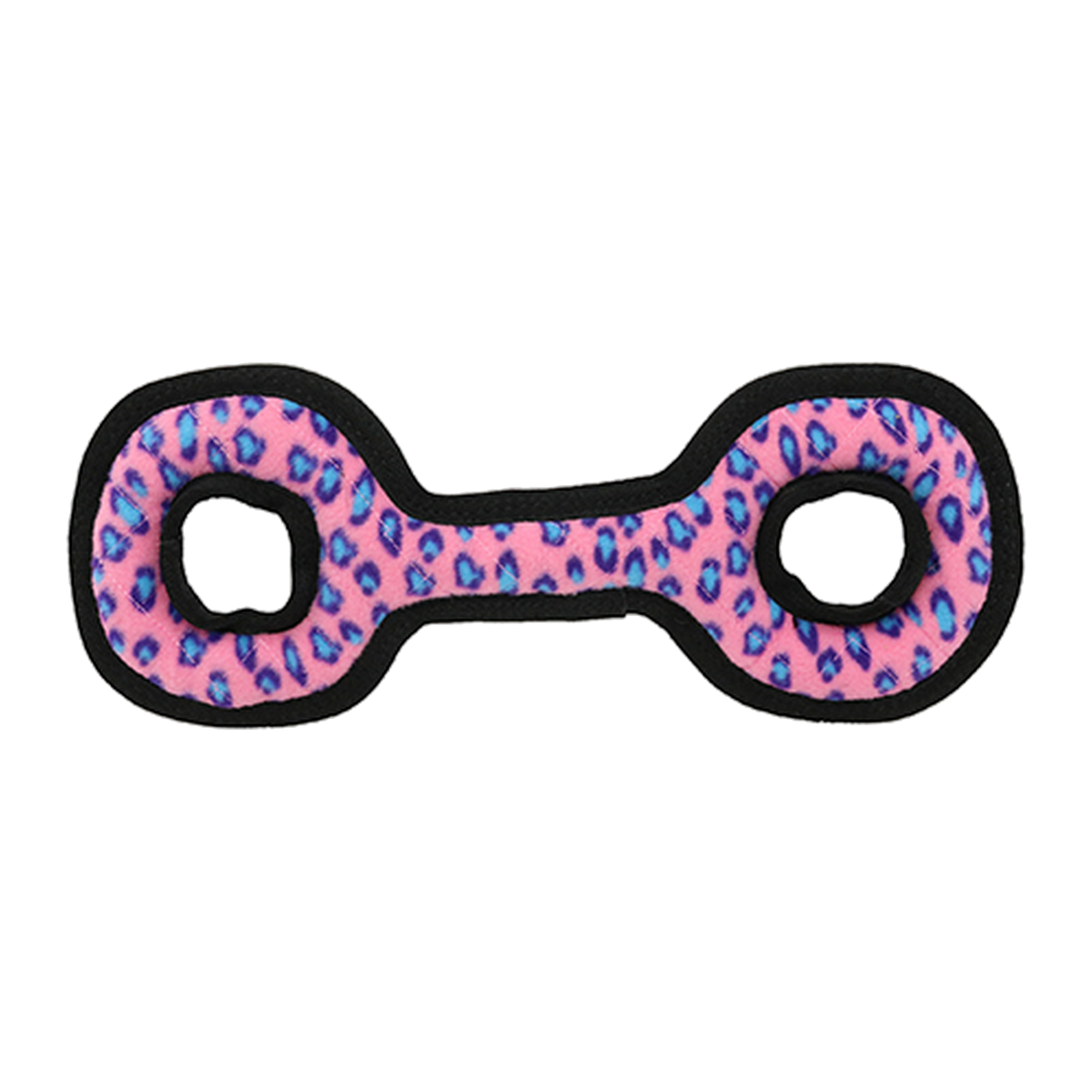 Tuffy Tug-O-War Dog Toy Pink Leopard back view