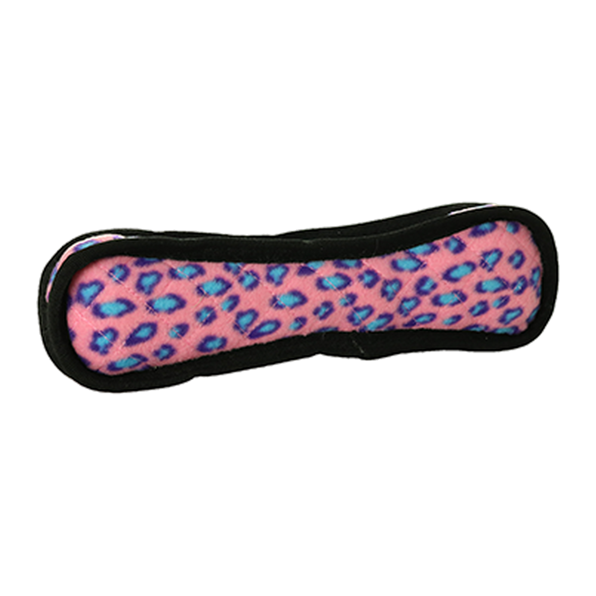 Tuffy Ultimate Bone Pink Leopard Dog Toy back view