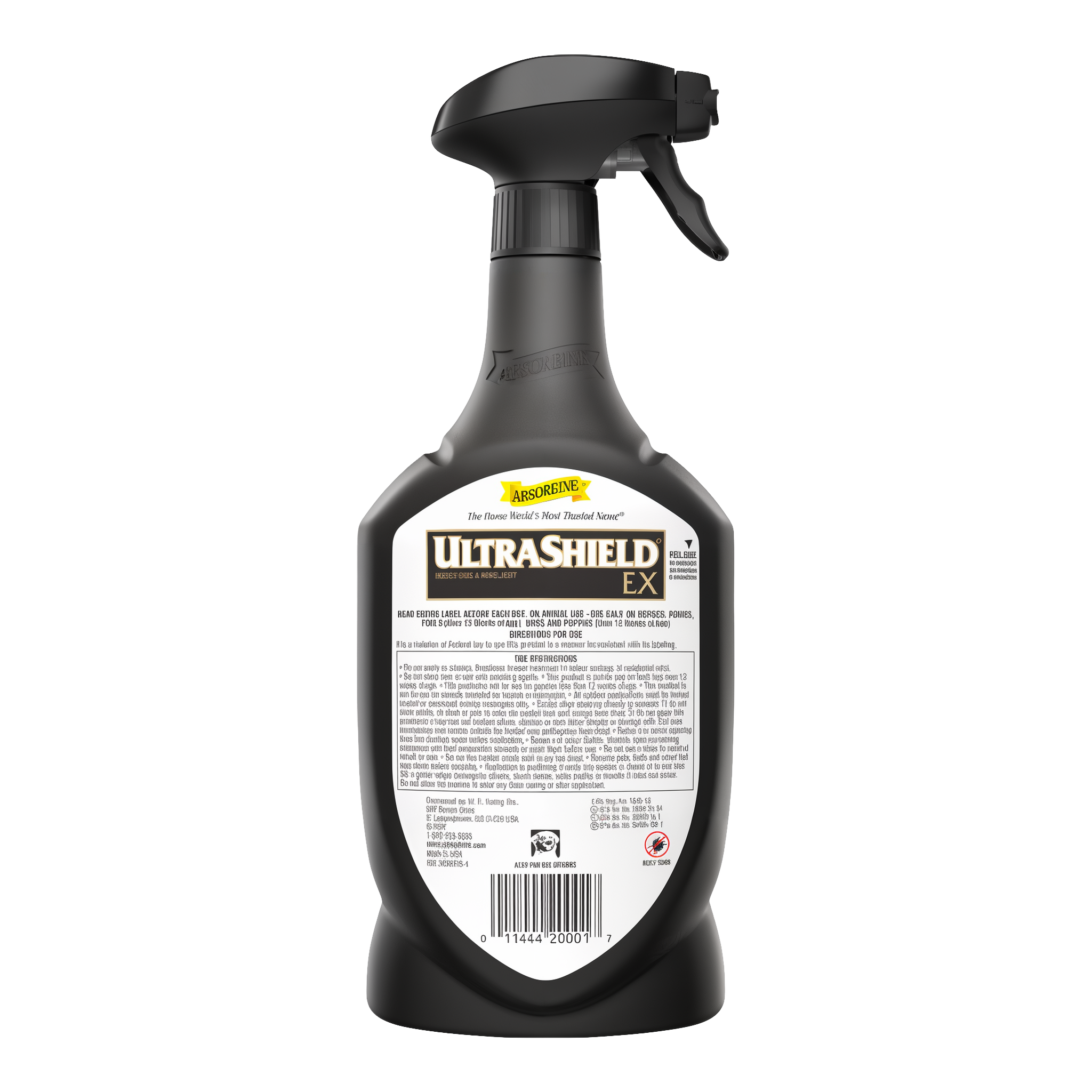 UltraShield EX insecticide and repellent, bottle back
