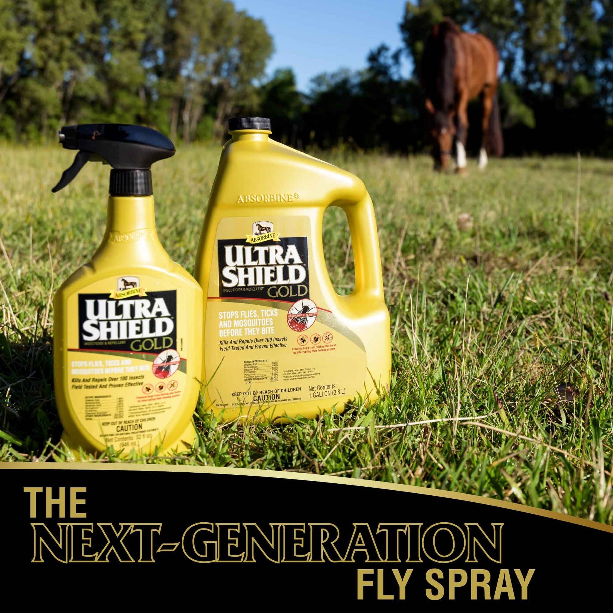 UltraShield Gold insecticide and repellent, the next-generation fly spray