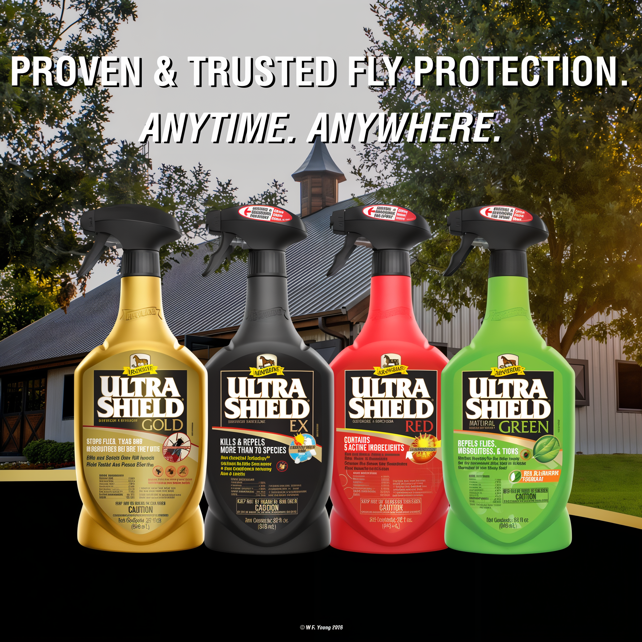 UltraShield Green natural fly repellent, UltraShield fly protection range