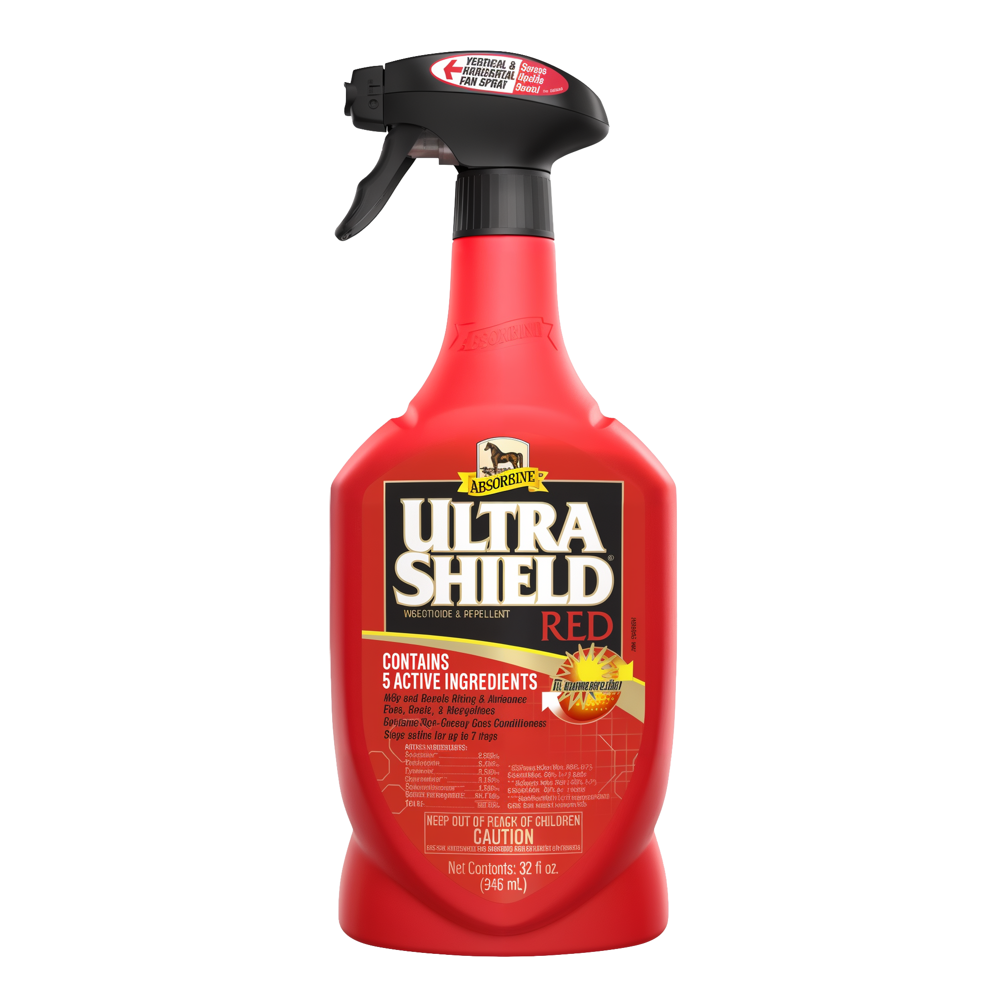 UltraShield Red insecticide and repellent, 32 oz spray bottle front