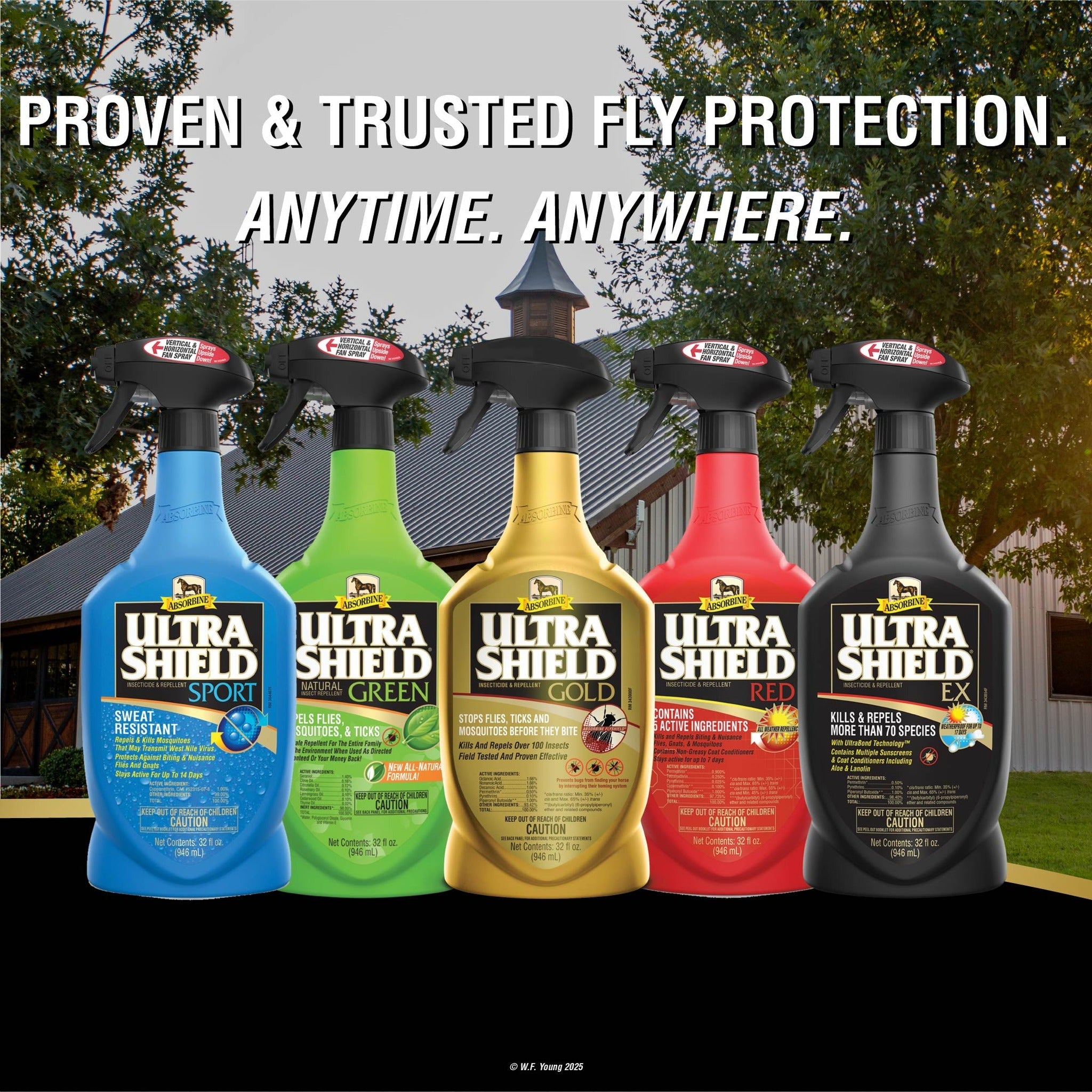 UltraShield Red insecticide and repellent, UltraShield fly protection range