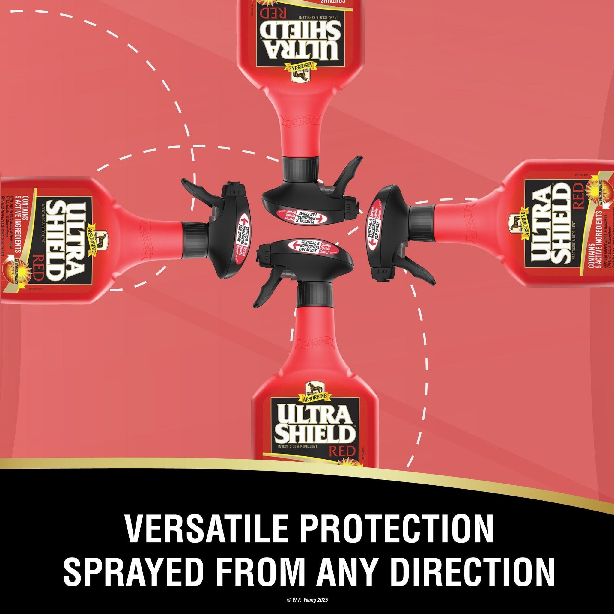 UltraShield Red insecticide and repellent, versatile protection sprayed from any direction