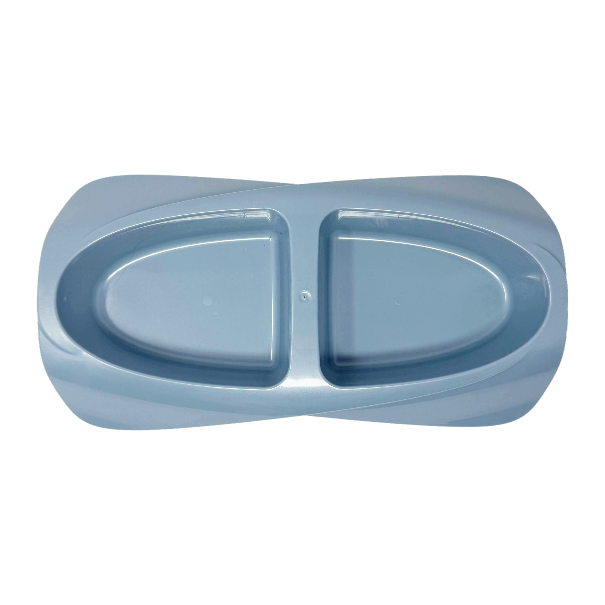 Van Ness Lightweight Double Dish Large 50 oz, top view of both 25 oz bowls