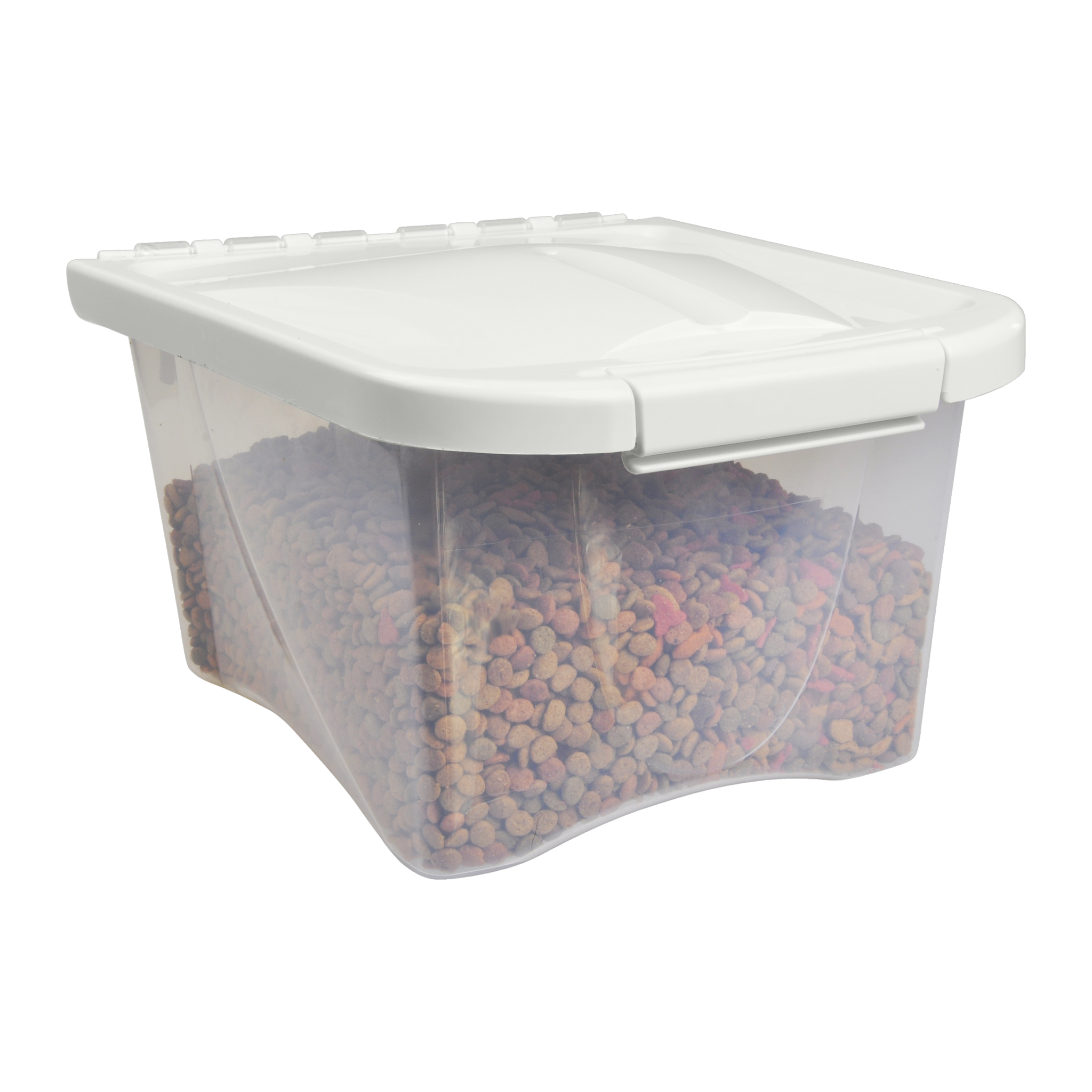 Van Ness Pet Food Container 5 lb filled with kibble