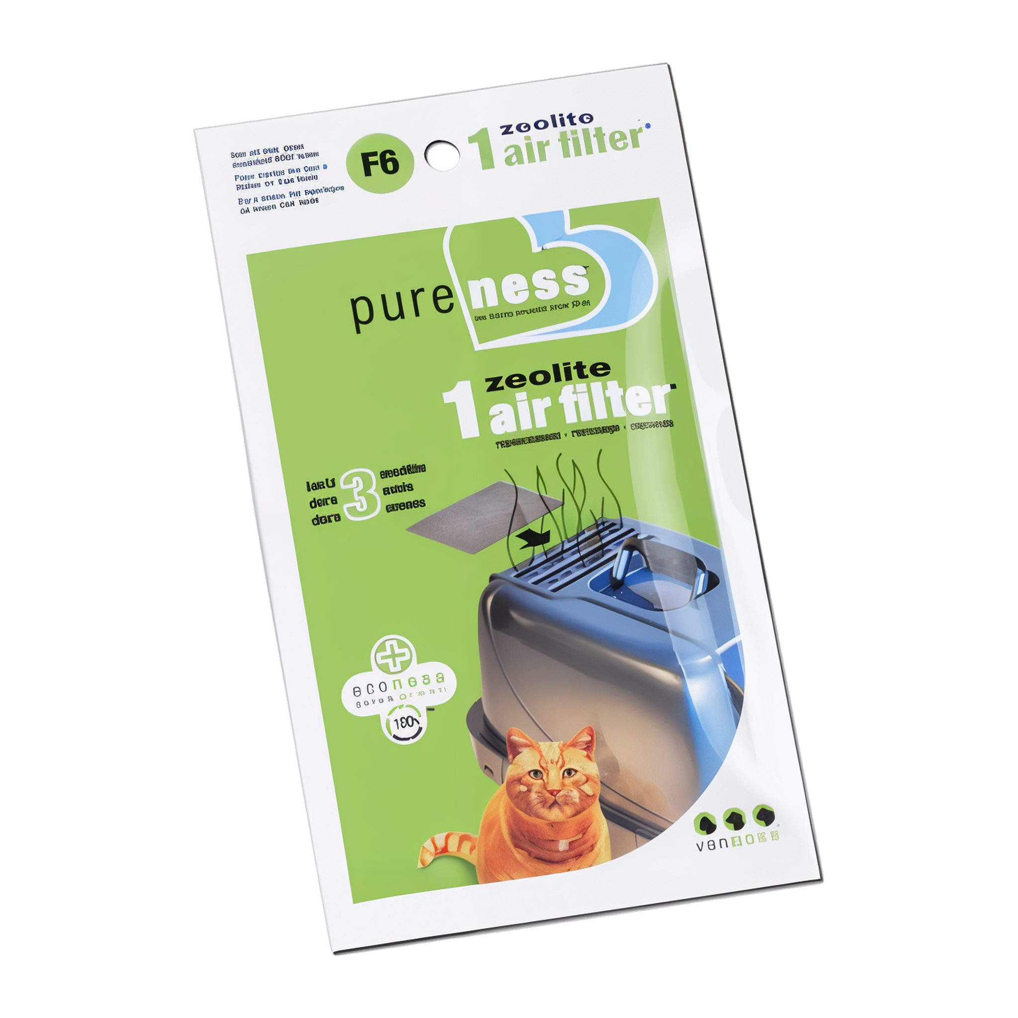 Van Ness Zeolite Air Filter replacement filter for enclosed cat pans in retail package