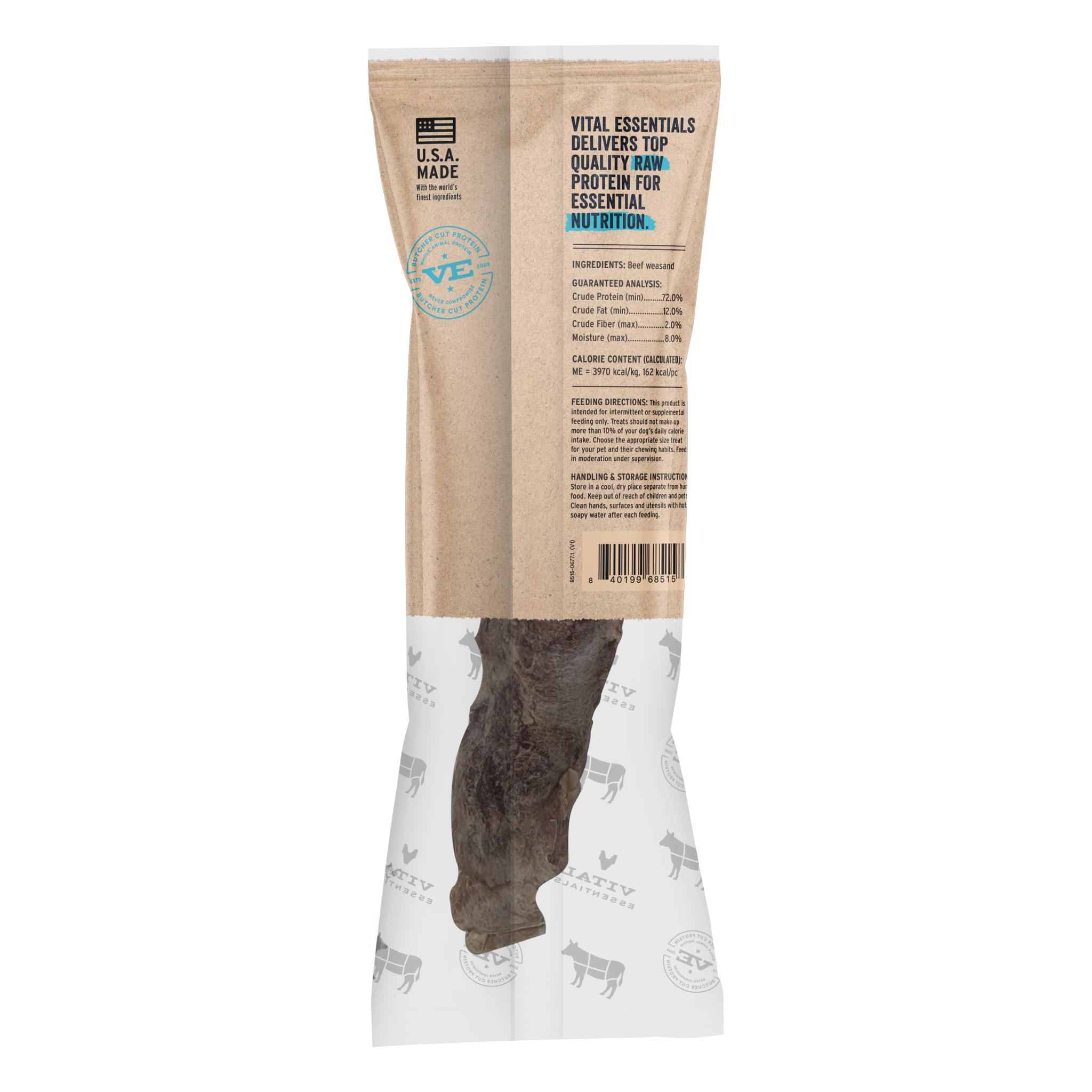 Back of the moo sticks chew package