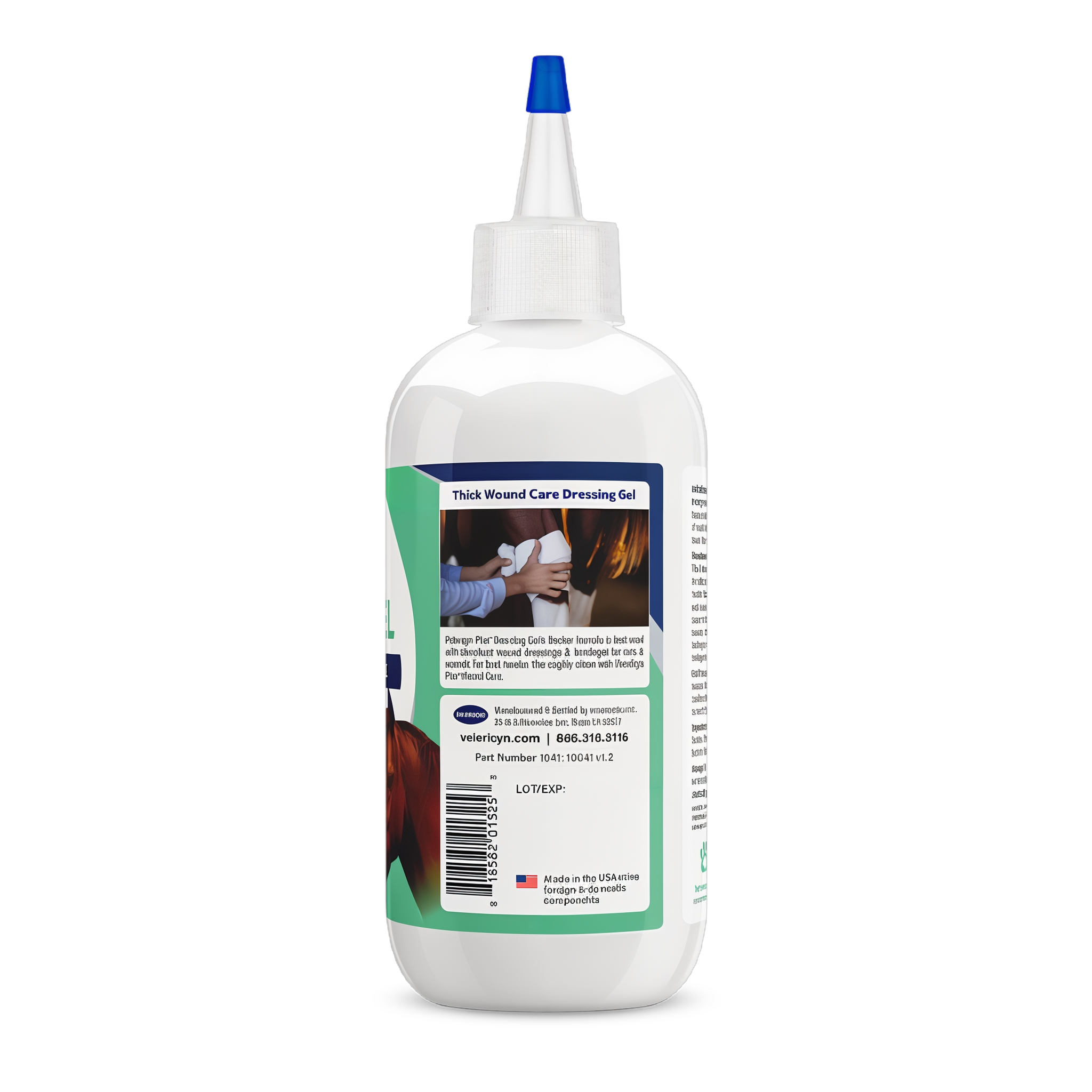 Vetericyn Plus Antimicrobial Dressing Gel 8 oz back label with ingredients