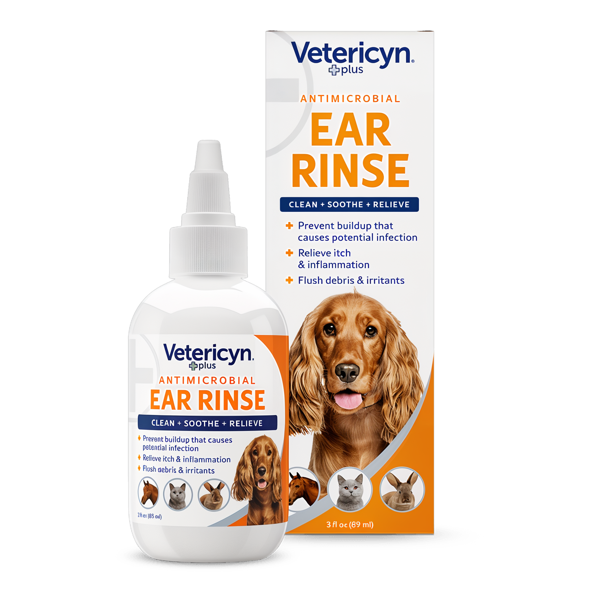 Vetericyn Plus Antimicrobial All Animal Ear Rinse 3 oz bottle #3 OZ