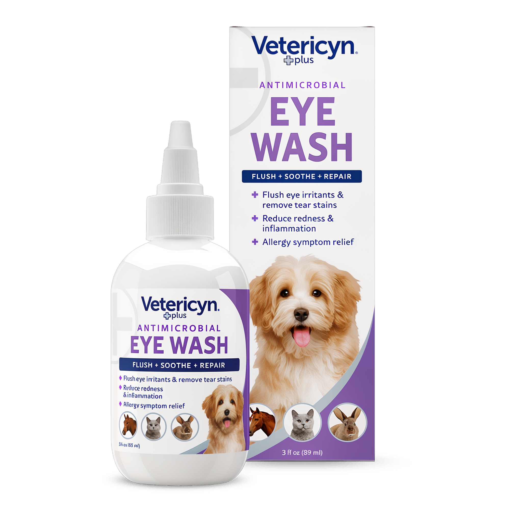 Vetericyn Plus Antimicrobial All Animal Eye Wash 3 oz bottle #3 OZ