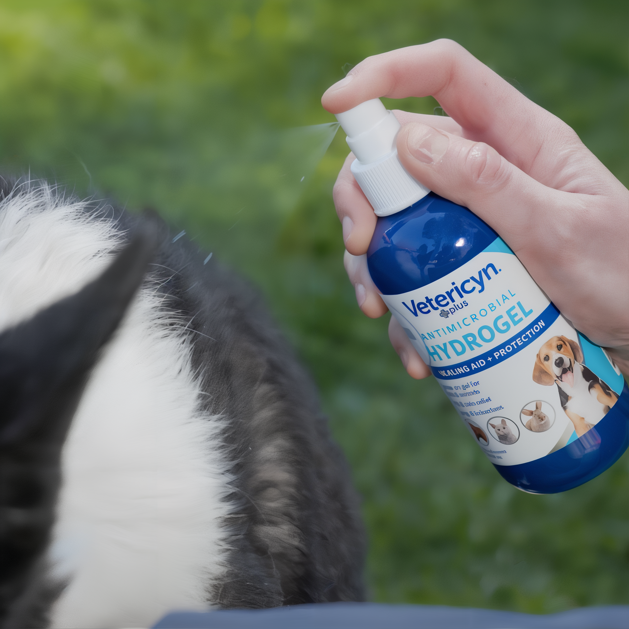 Applying Vetericyn Plus Antimicrobial Hydrogel to a horse's coat