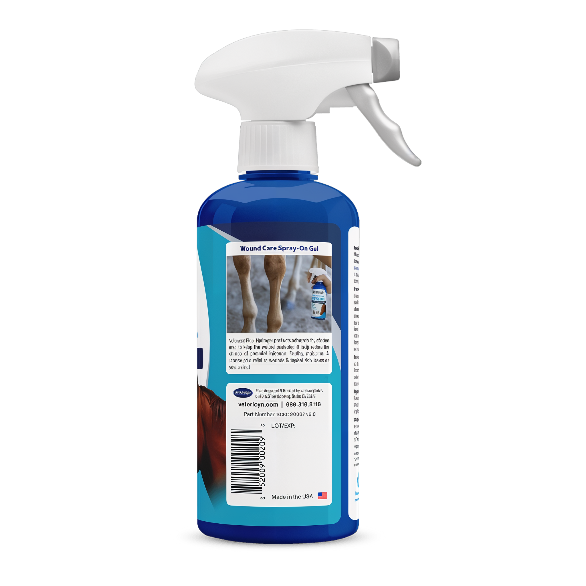Vetericyn Plus Antimicrobial Hydrogel back label with ingredients