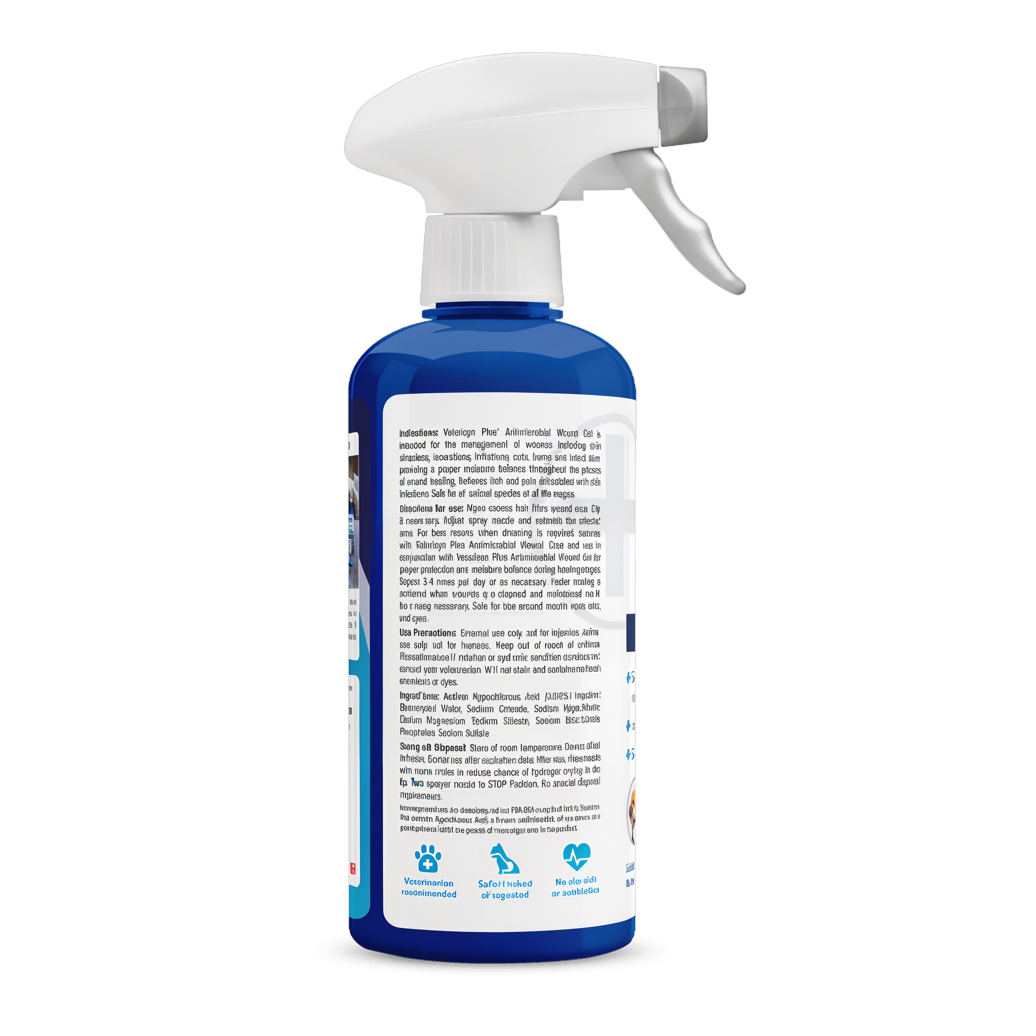 Vetericyn Plus Antimicrobial Hydrogel back label with directions