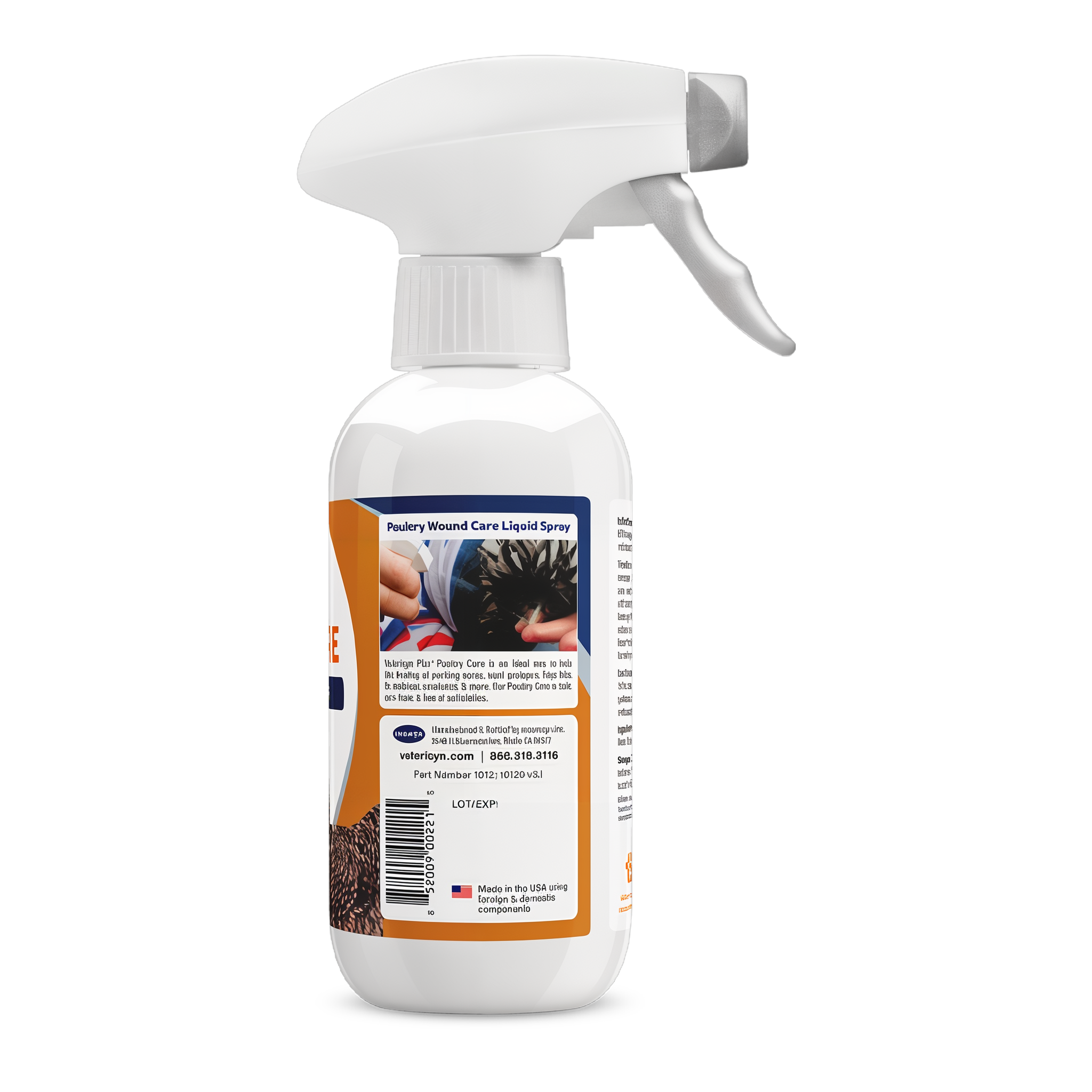 Vetericyn Plus Poultry Care back label with ingredients