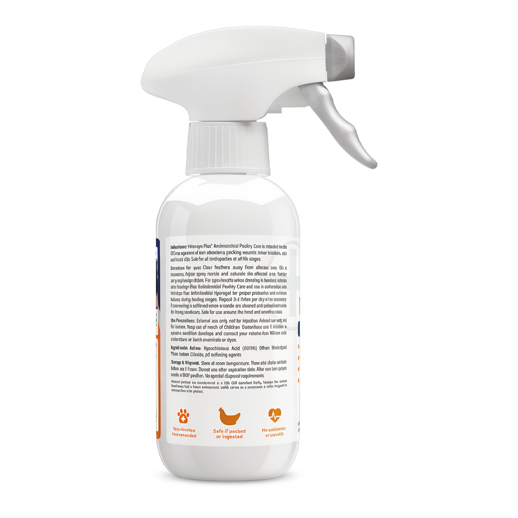 Vetericyn Plus Poultry Care back label with directions