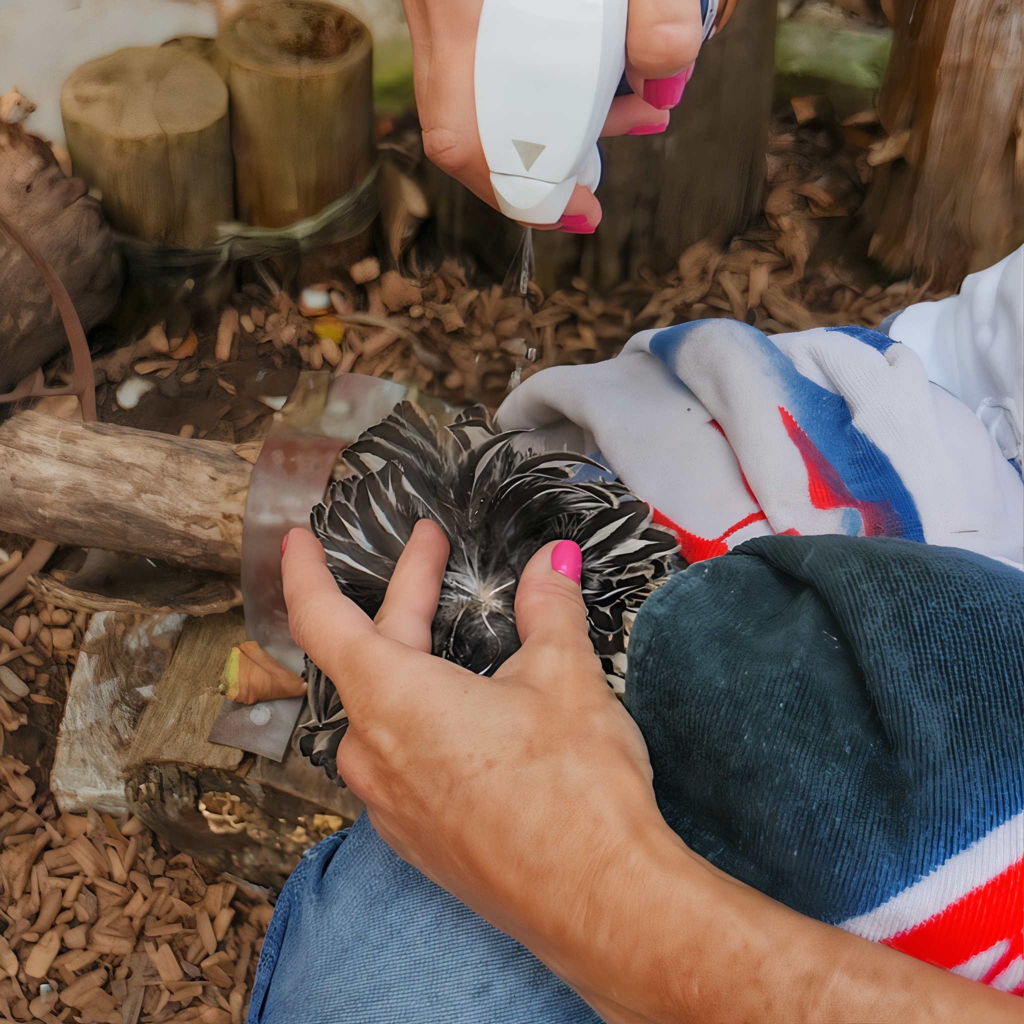 Backyard chicken flock with Vetericyn Plus Poultry Care