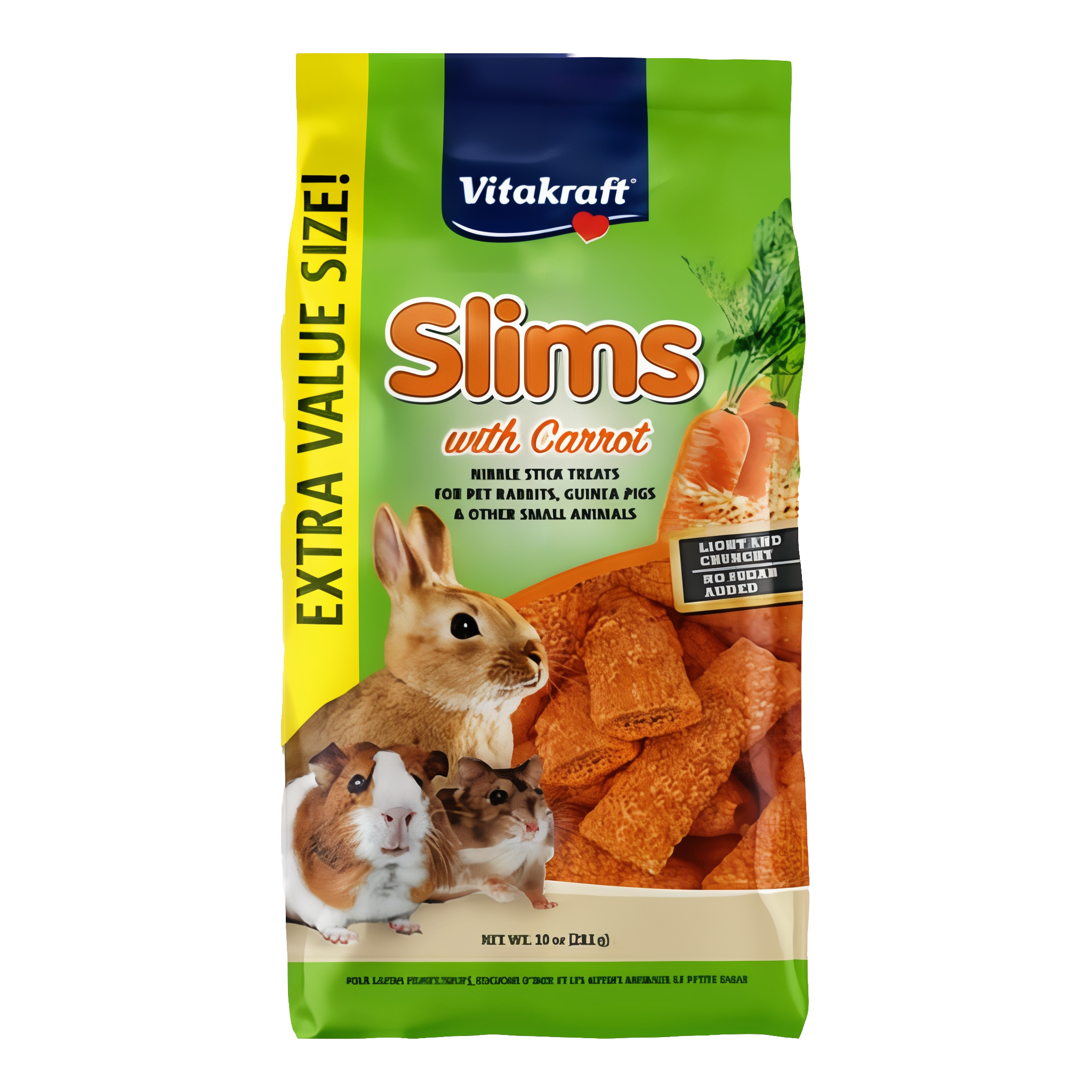 Vitakraft Slims Small Animal Treats - Carrot - Crispy Nibble Stick Treat