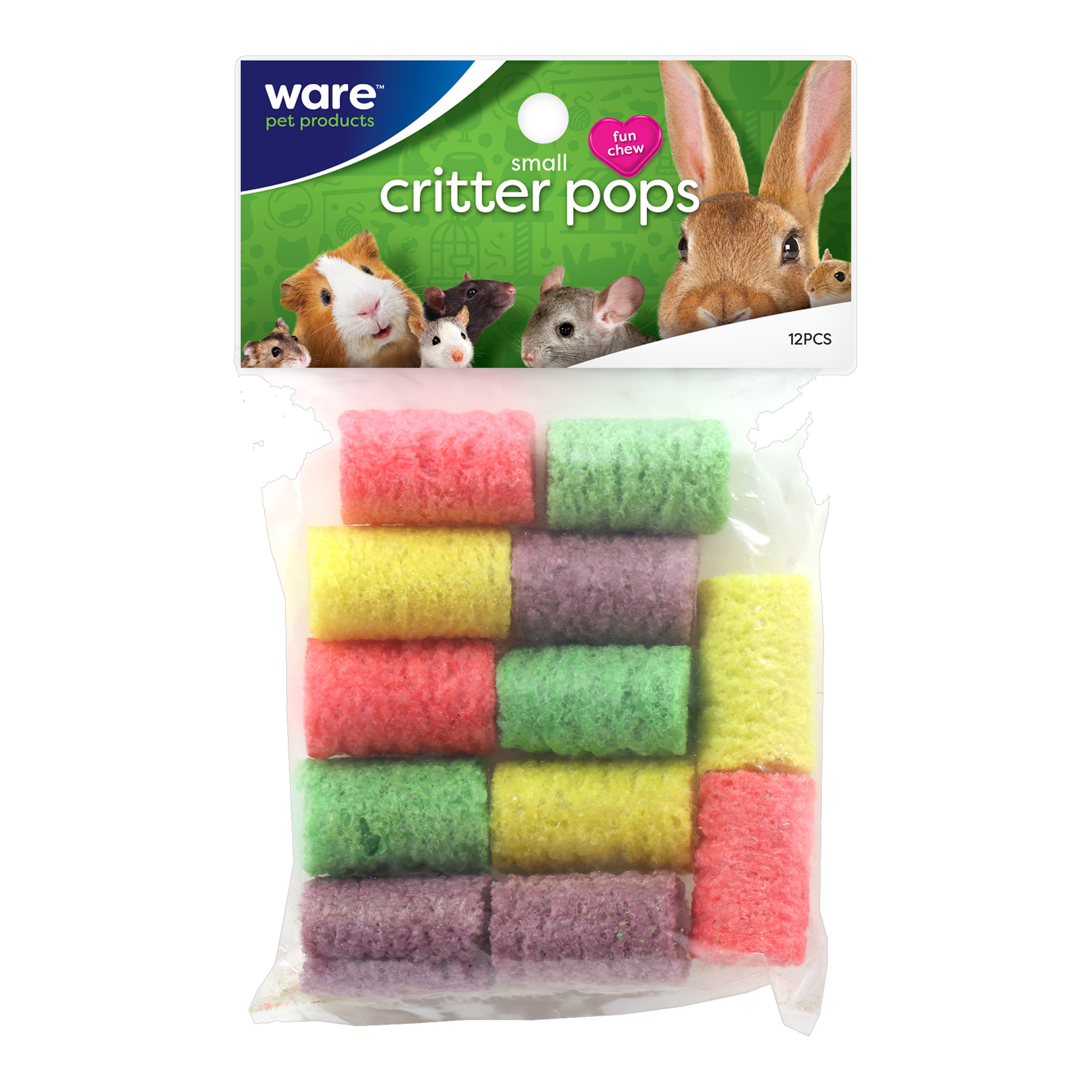Ware Critter Pops small rice pops 12 piece pack, front