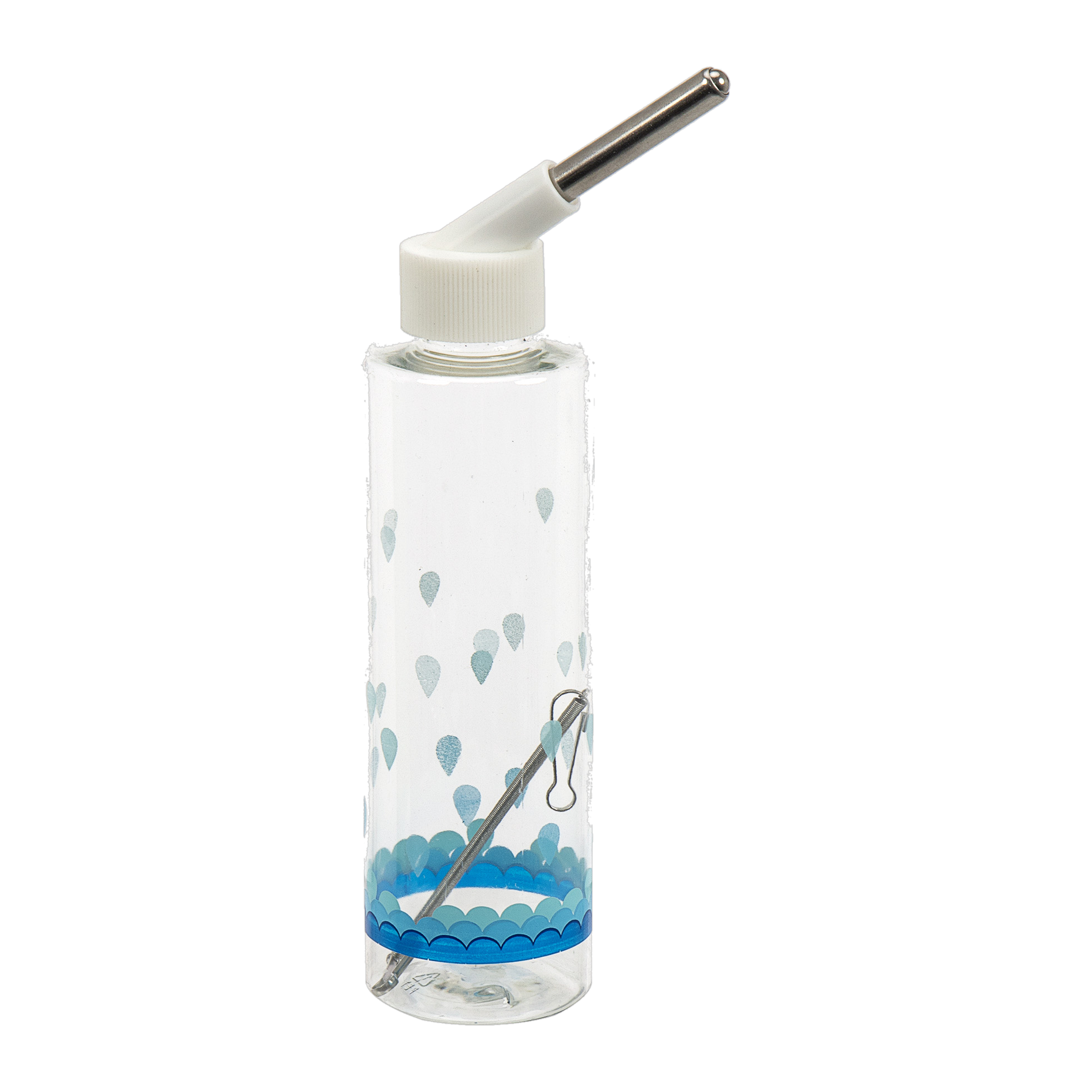 Crystal Clear Pet Bottle 8 oz showing the spring-loaded sipper