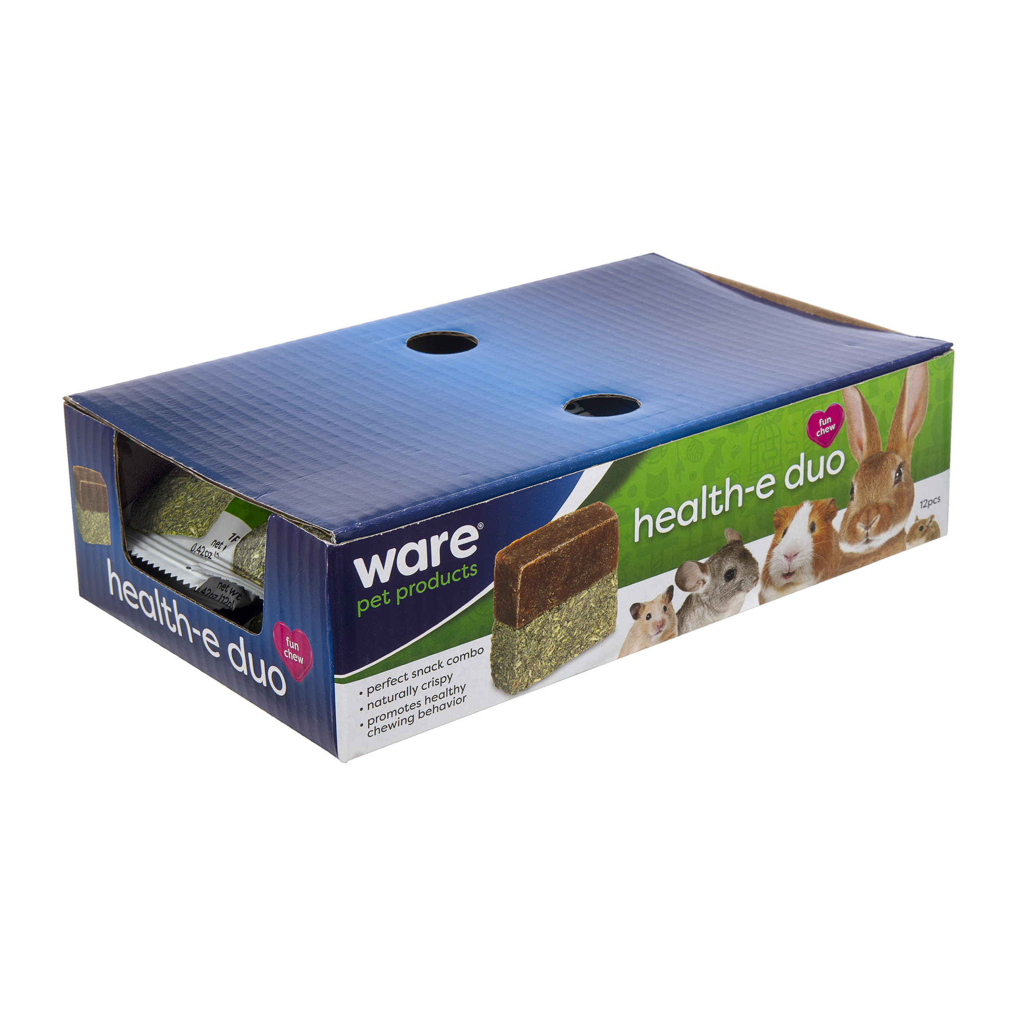 Ware Health-E Duo retail display case, closed
