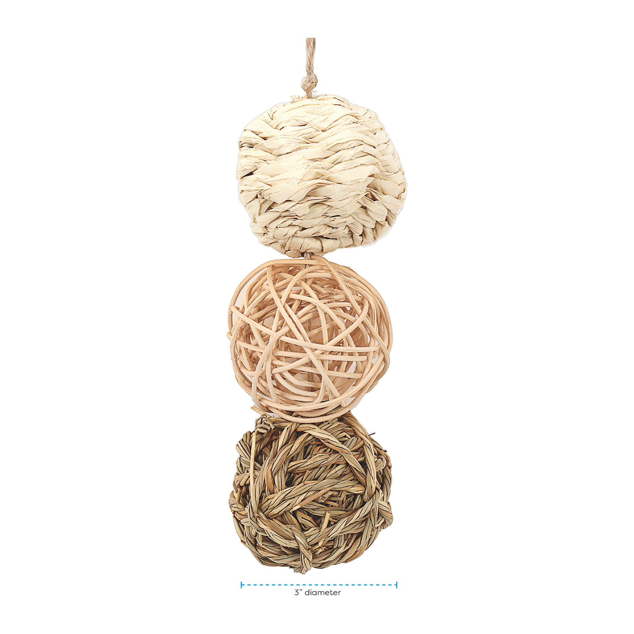 Ware Nature Ball strand with 3 inch diameter dimension callout