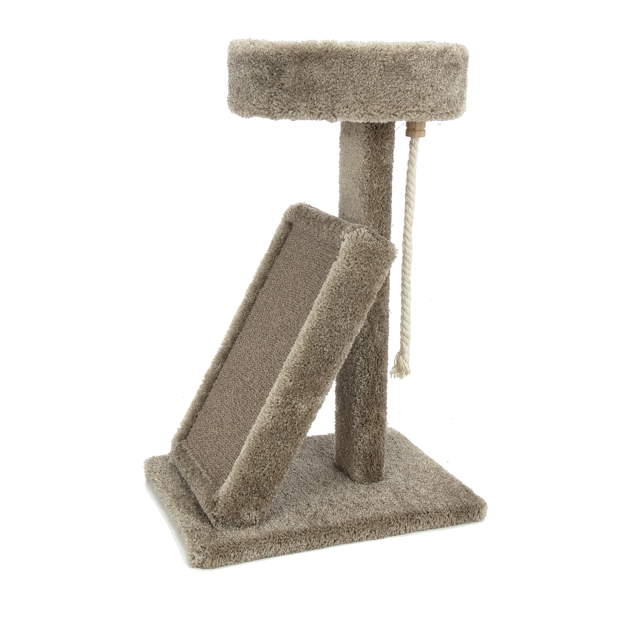 Ware Playground Cat Perch with Cardboard Scratcher three-quarter view