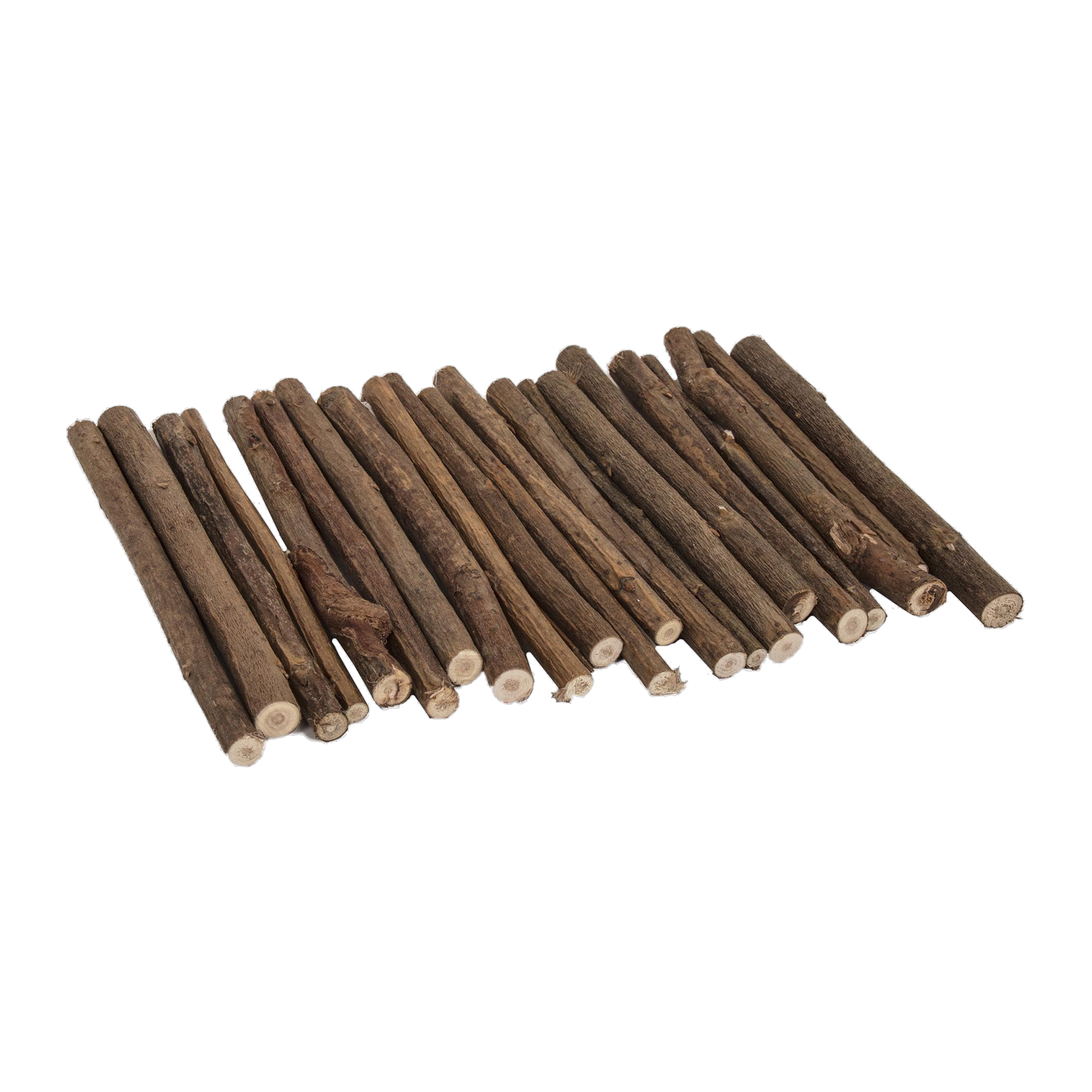 Natural willow chew sticks spread flat
