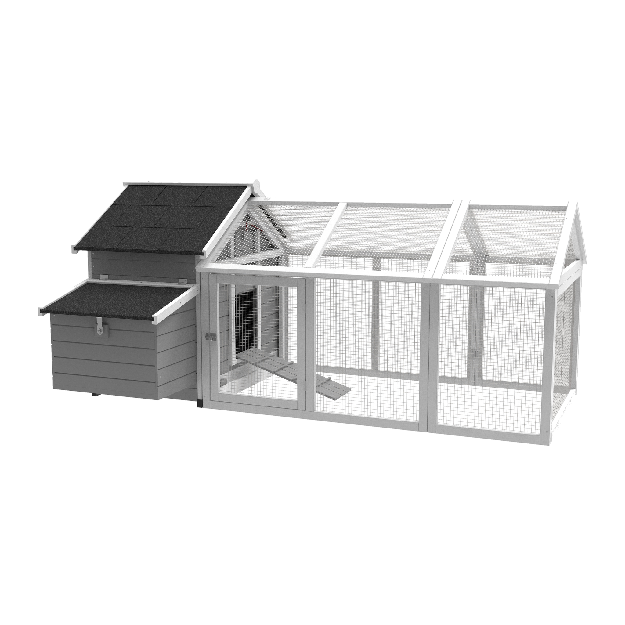 Ware Rustic Barn Chicken Coop with attached protected playpen