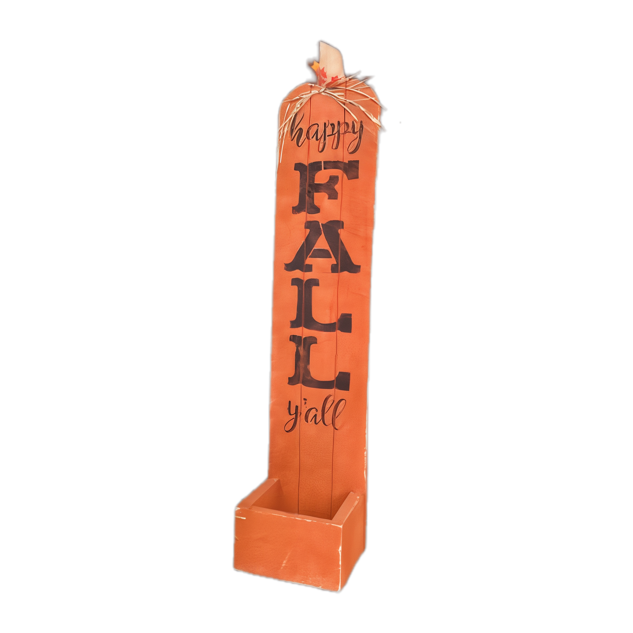 Happy Fall Y'All Pumpkin Planter — Amish handmade wooden fall decor by Woodland Country Creations