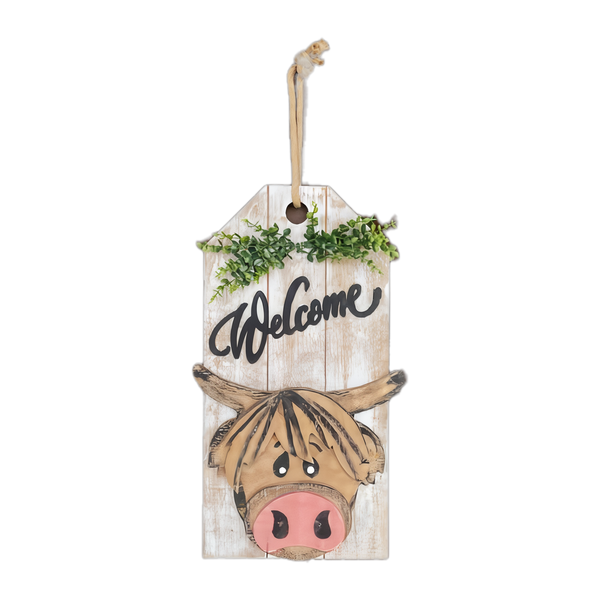 Highland Tag Door Hanger — Amish handmade wooden fall decor by Woodland Country Creations