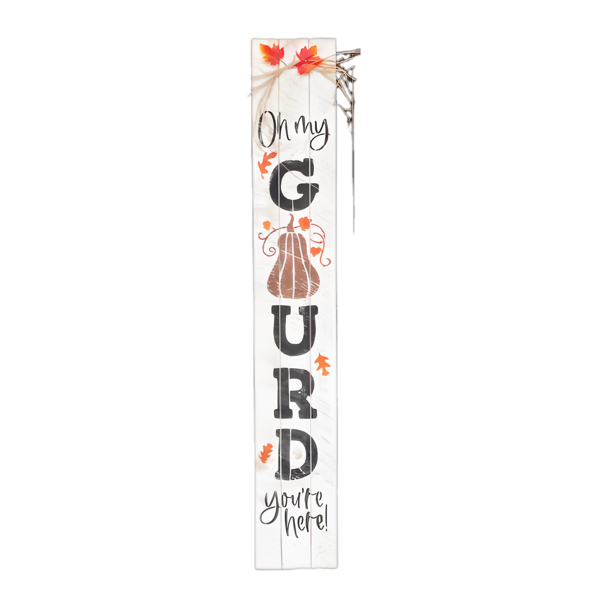 Oh My Gourd 54" Vertical Sign — Amish handmade wooden decor by Woodland Country Creations