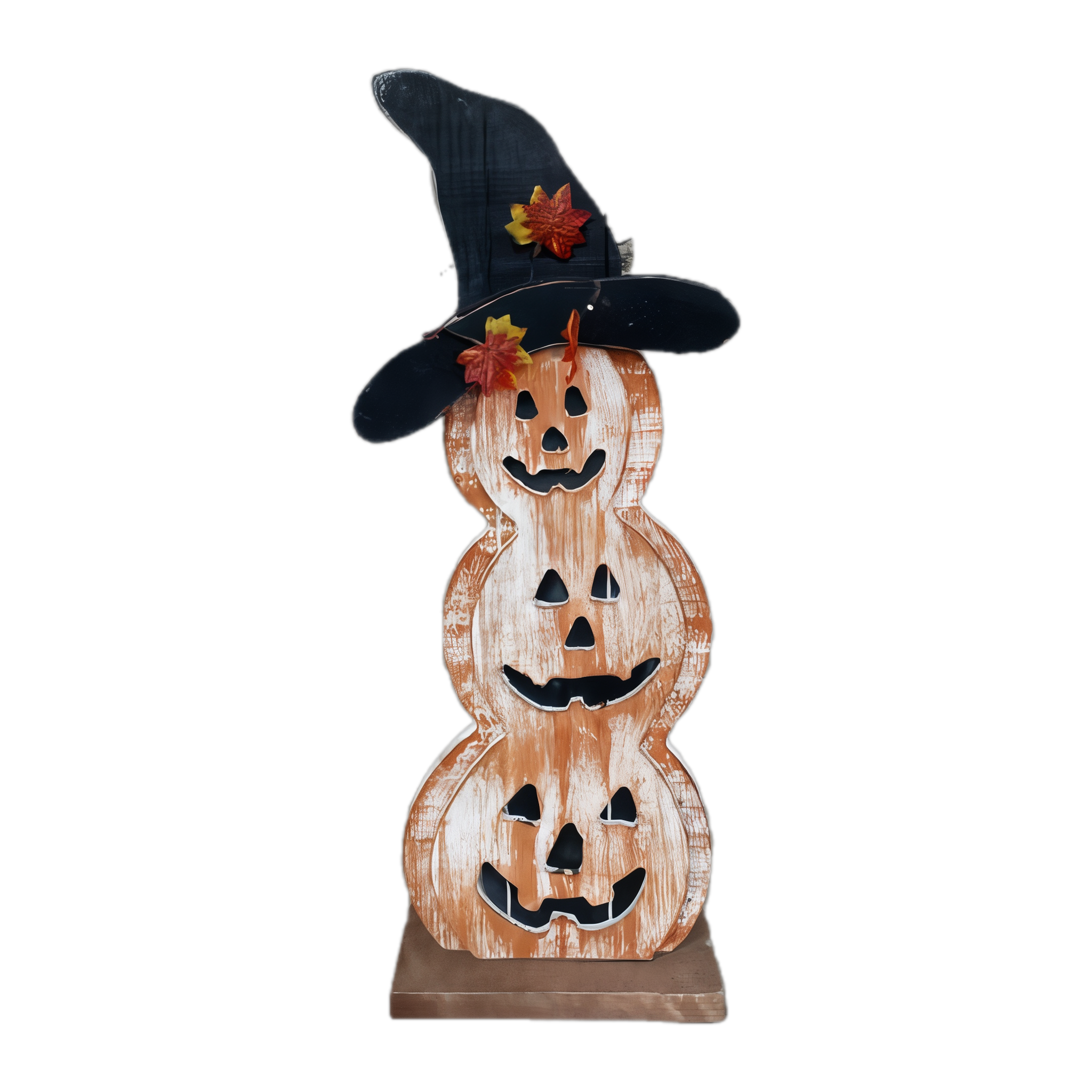 Pumpkin-Snowman Reversible — stacked pumpkin side