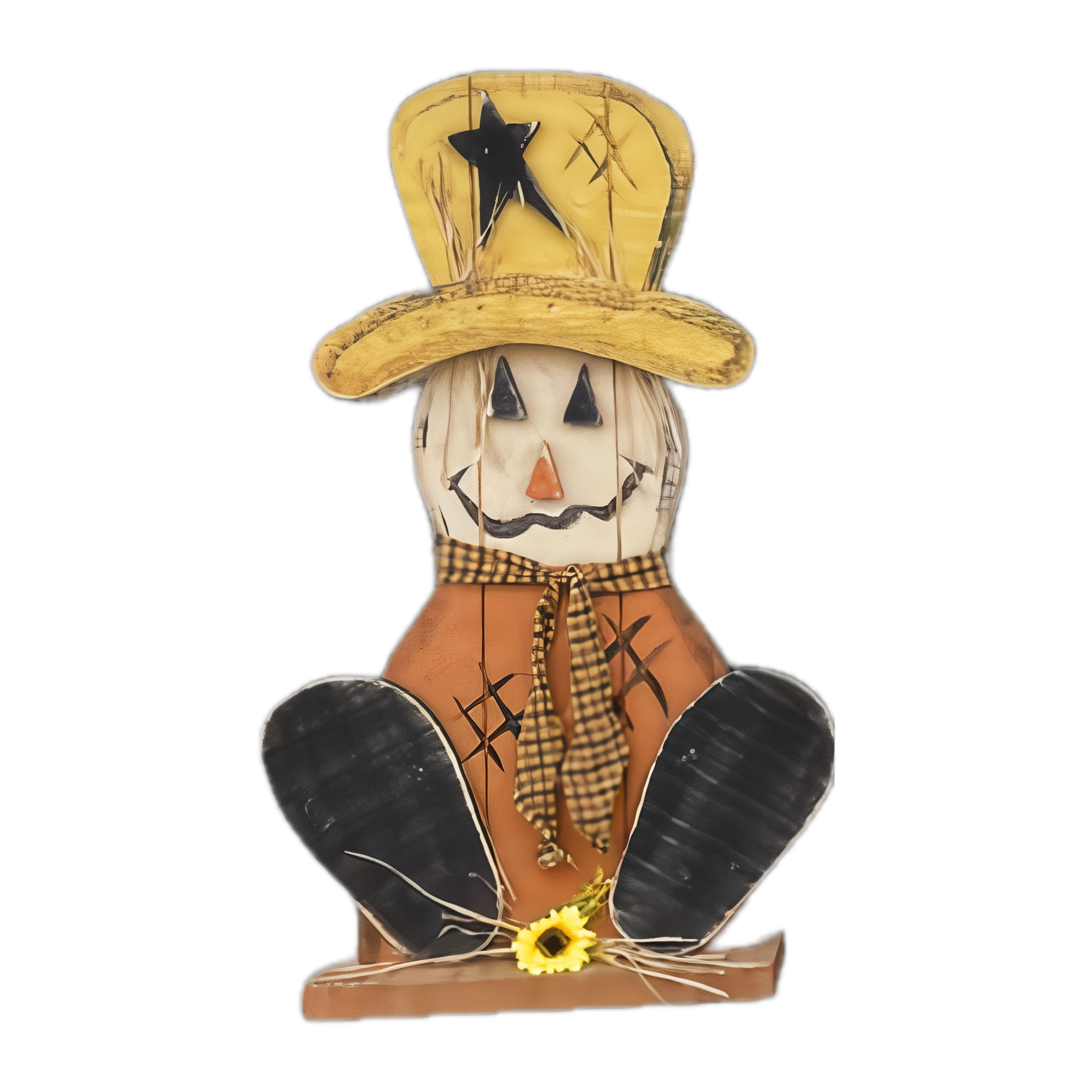 Scarecrow Sitter — Amish handmade wooden fall decor by Woodland Country Creations