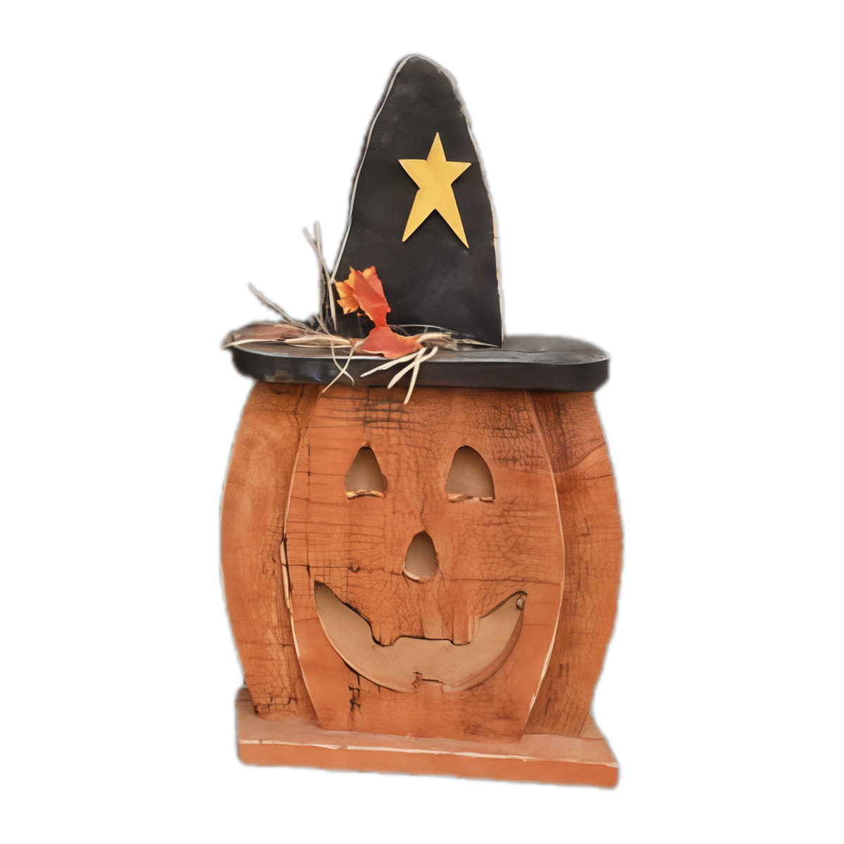 Witchy Pumpkin Light Box — Amish handmade wooden decor by Woodland Country Creations