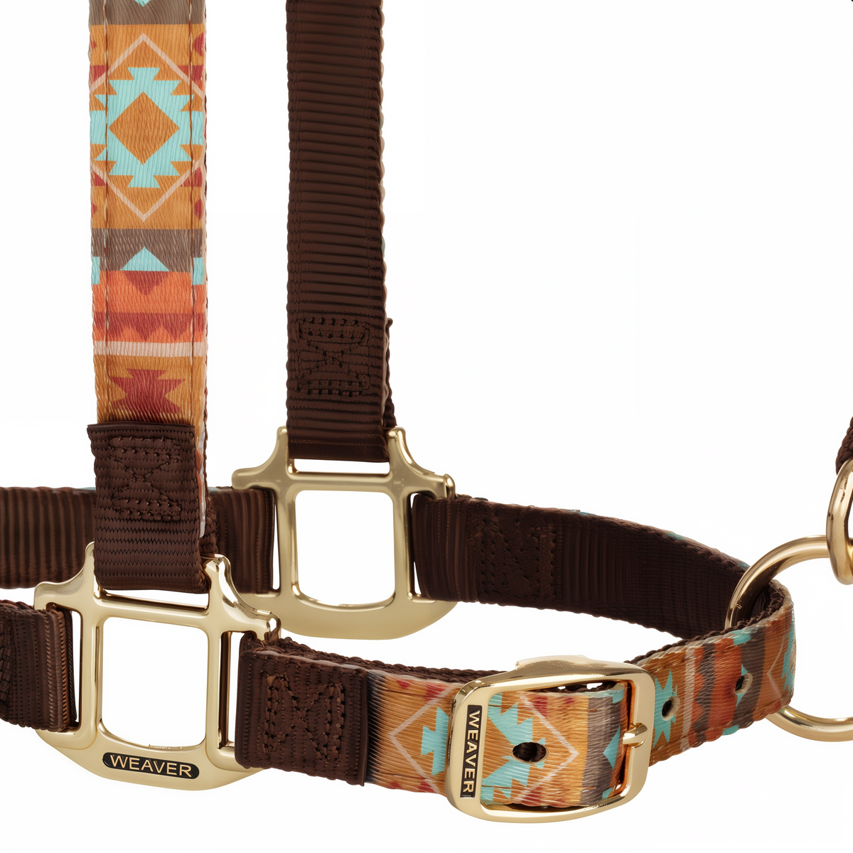 Weaver Leather Patterned Adjustable Nylon Horse Halter 1 in -- detail