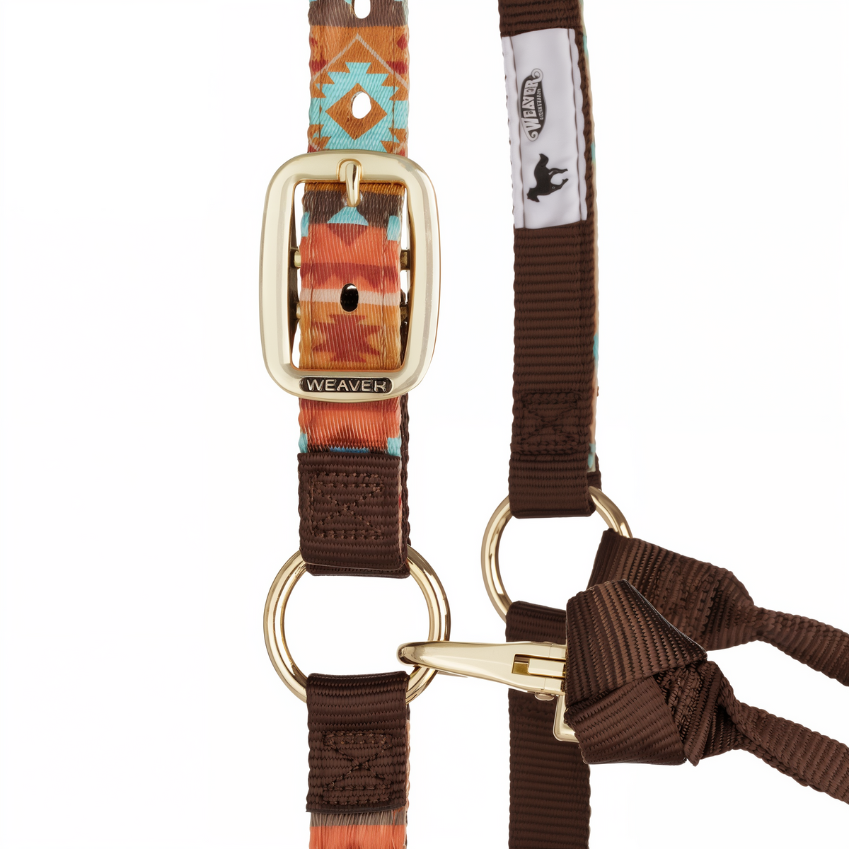 Weaver Leather Patterned Adjustable Nylon Horse Halter 1 in -- detail