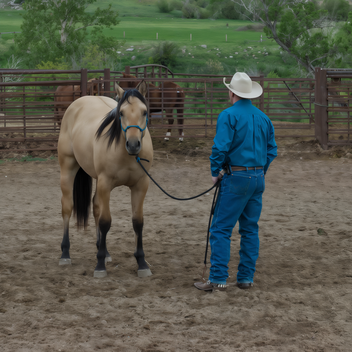 Weaver Leather Silvertip Four Knot Rope Halter -- lifestyle