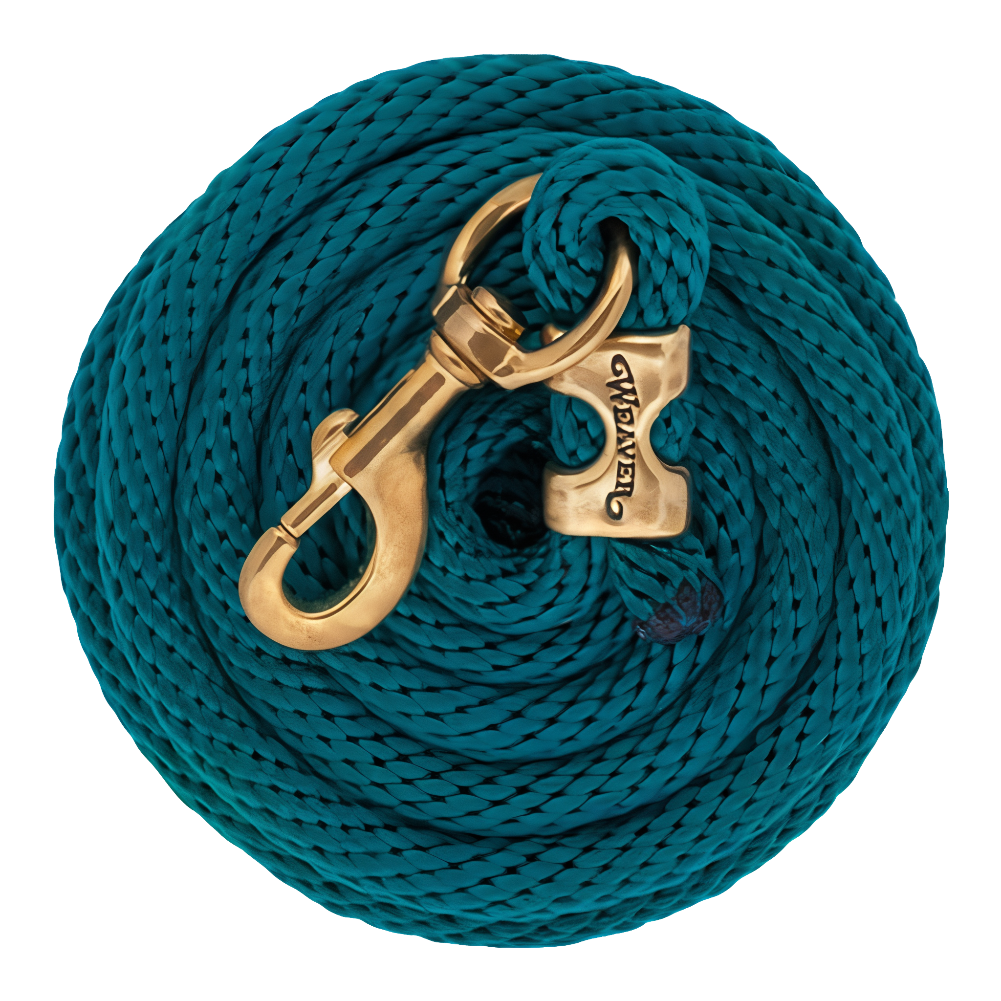 Teal Weaver Poly Lead Rope with Brass Snap for horses. #Teal