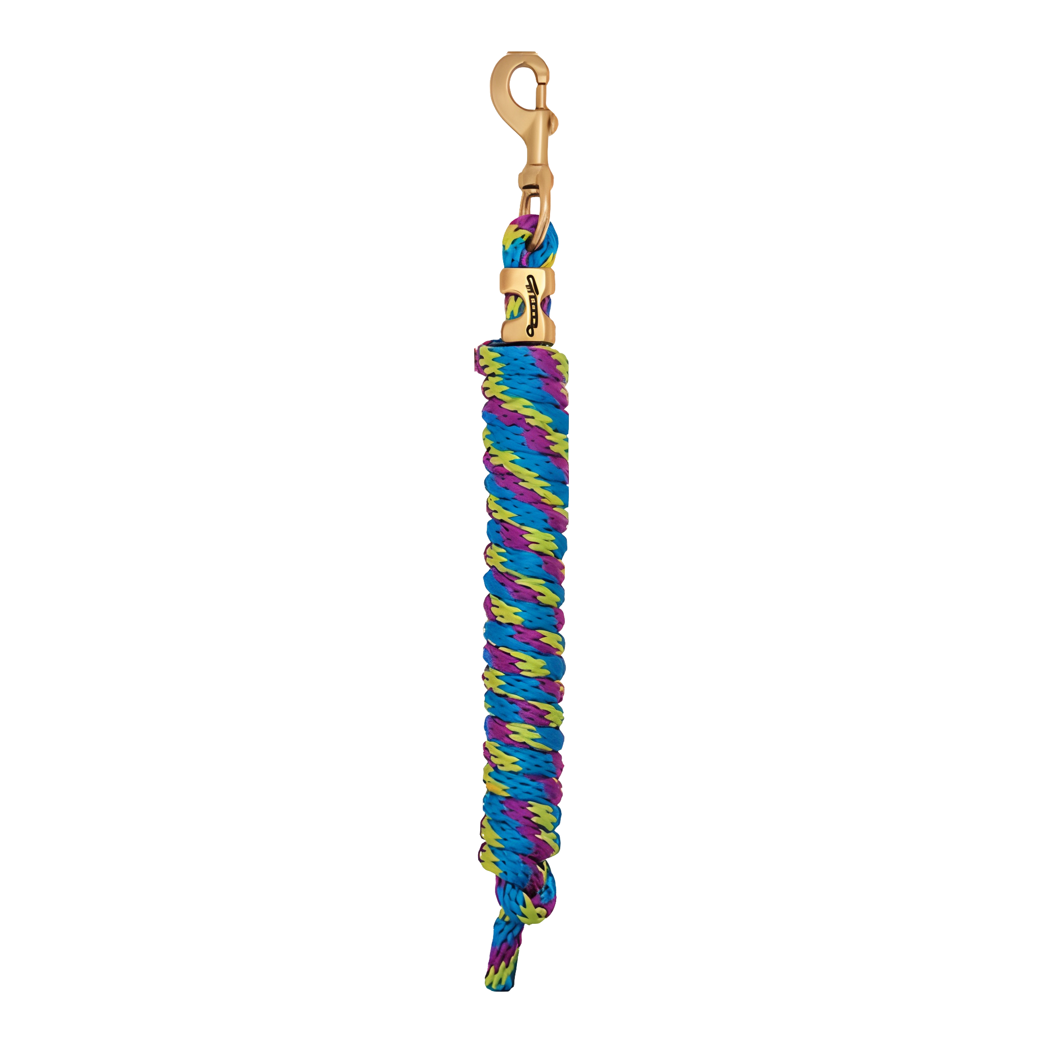 Weaver Polypropylene Soft Lead Rope with Solid Brass 225 Snap, Lime/Blue, 5/8 inch x 8 feet #Lime/Blue#5/8 x 8